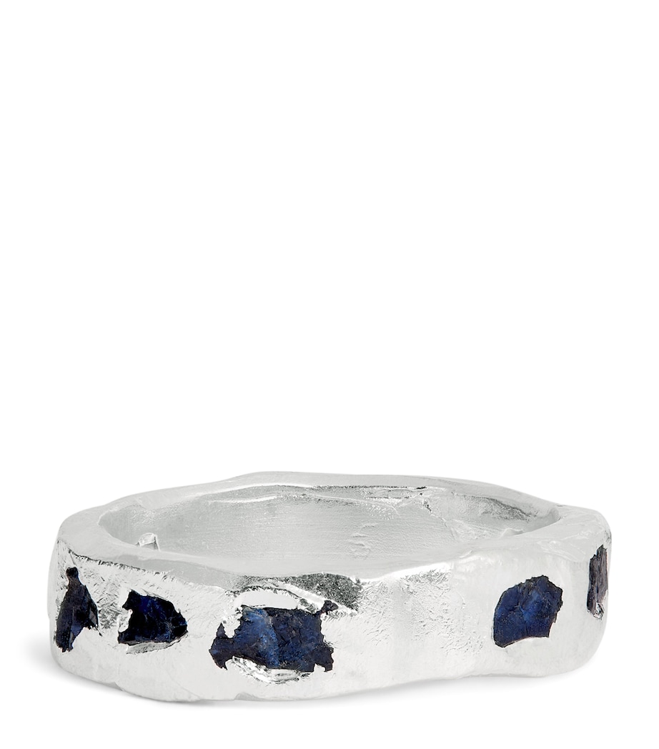 Sterling Silver and Sapphire Ring BLUE Image 1