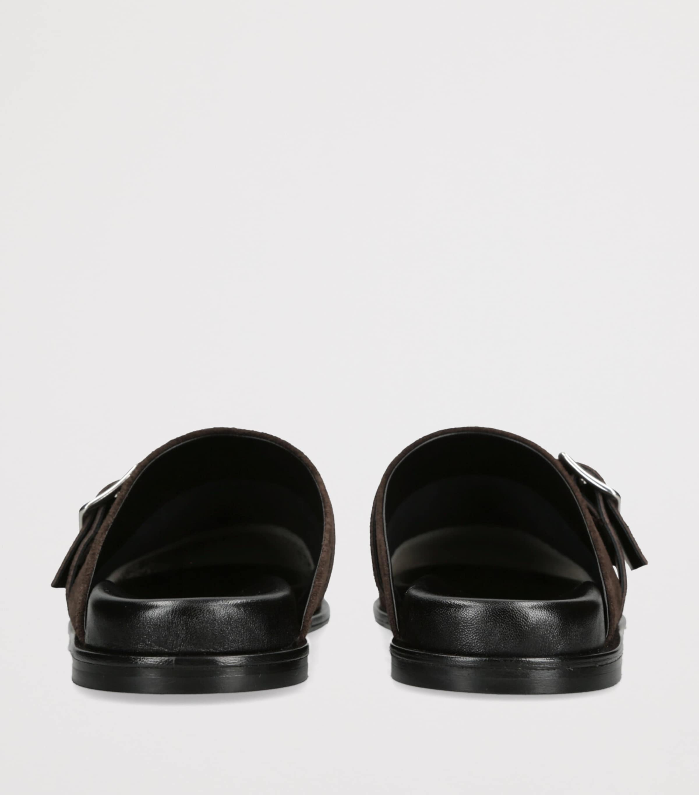 Suede Finja Mules DARK BROWN Image 2