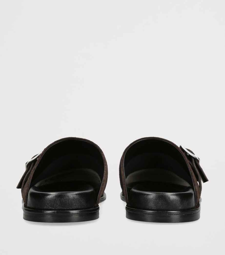 Suede Finja Mules DARK BROWN Image 2