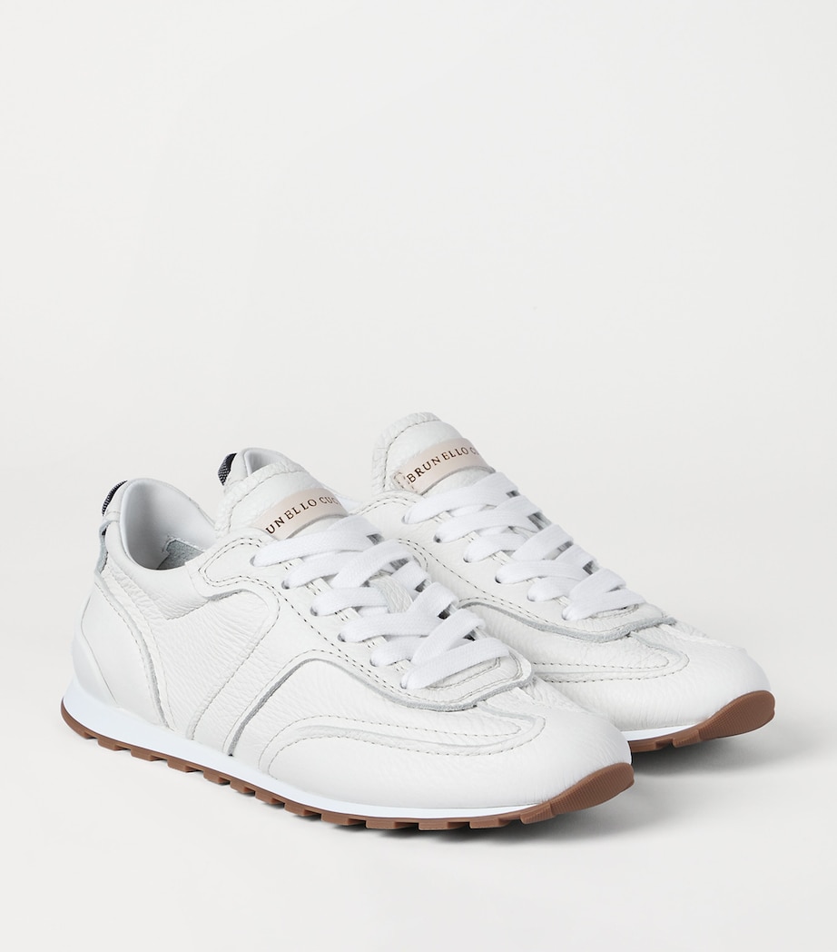 Brunello Cucinelli Grained Leather Running Sneakers Image 3