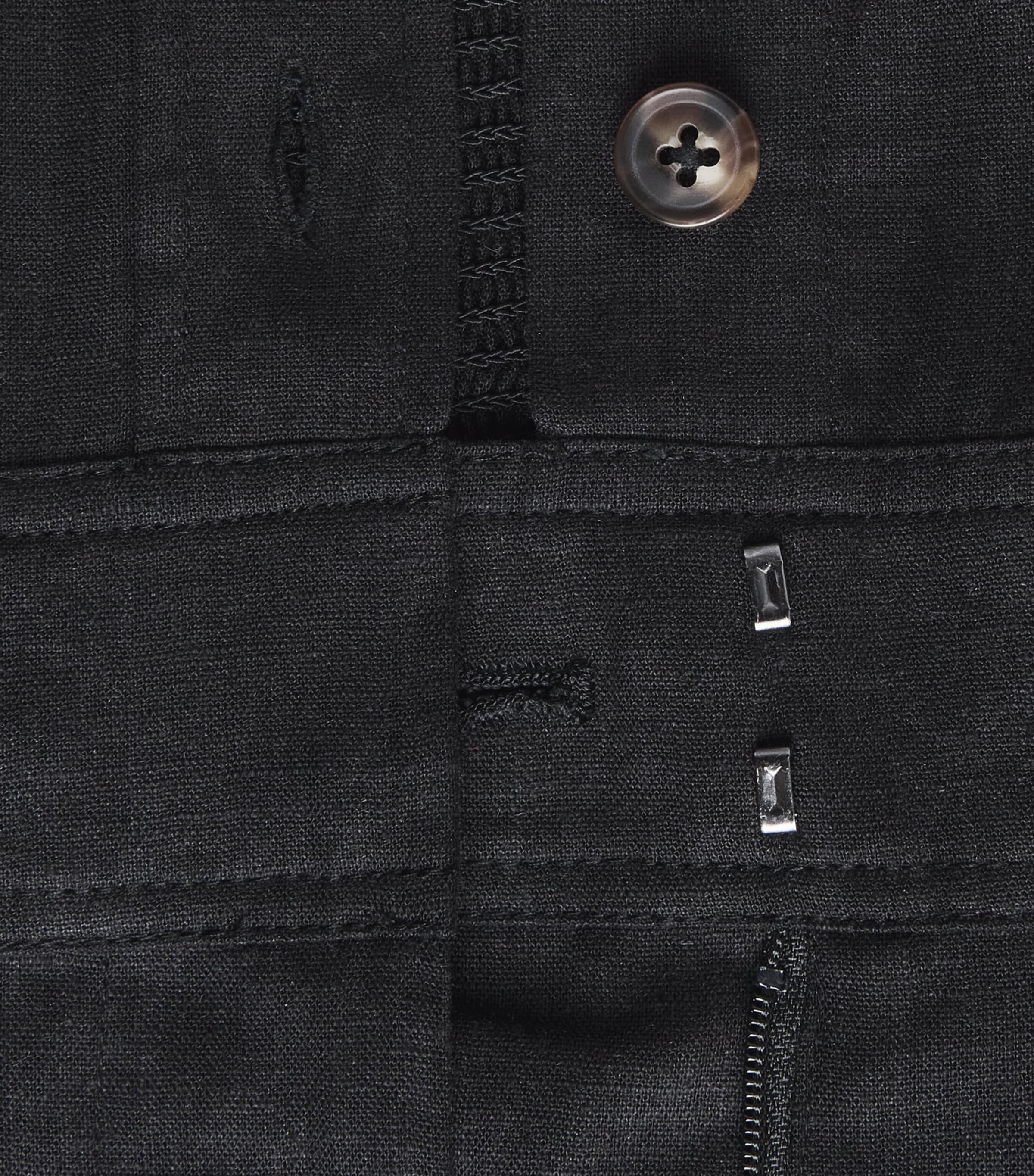 ME+EM Womens Linen-Blend Culotte Jumpsuit Black Image 6