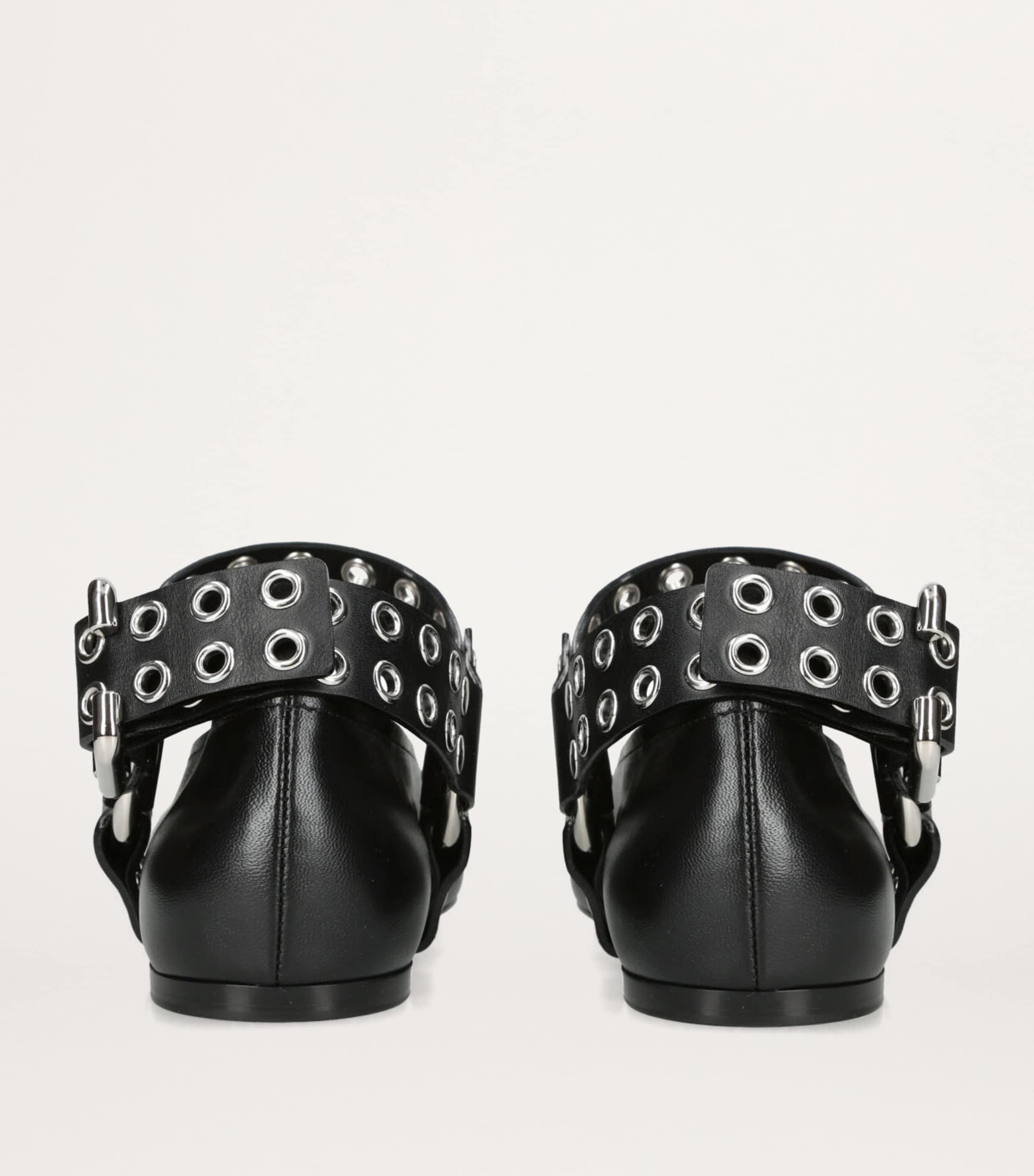 【ALAIA直営店】BALLERINES BIKER EN CUIR ALAÏA BLACK BIKER BALLET FLATS IN CALFSKIN |ALAÏA US