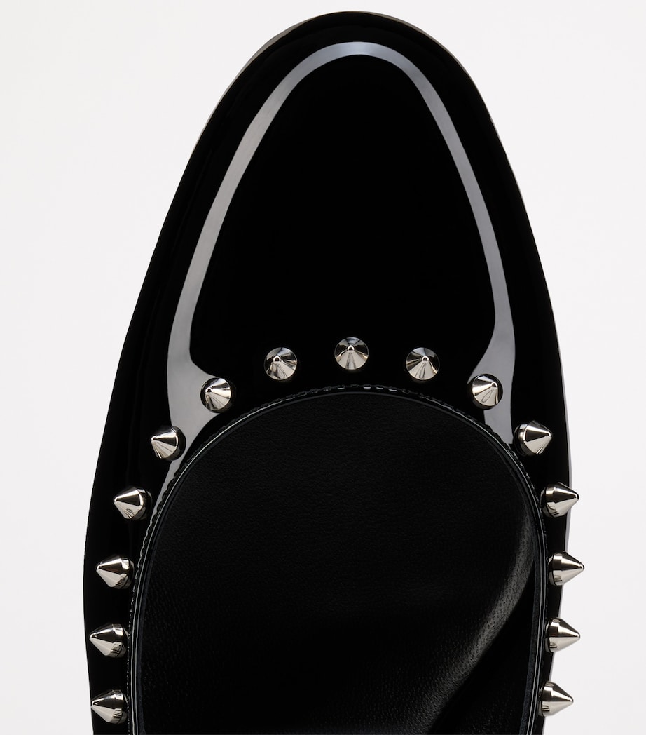 Jani Spikes Patent Leather Slingback Pumps 55 B439 Image 4
