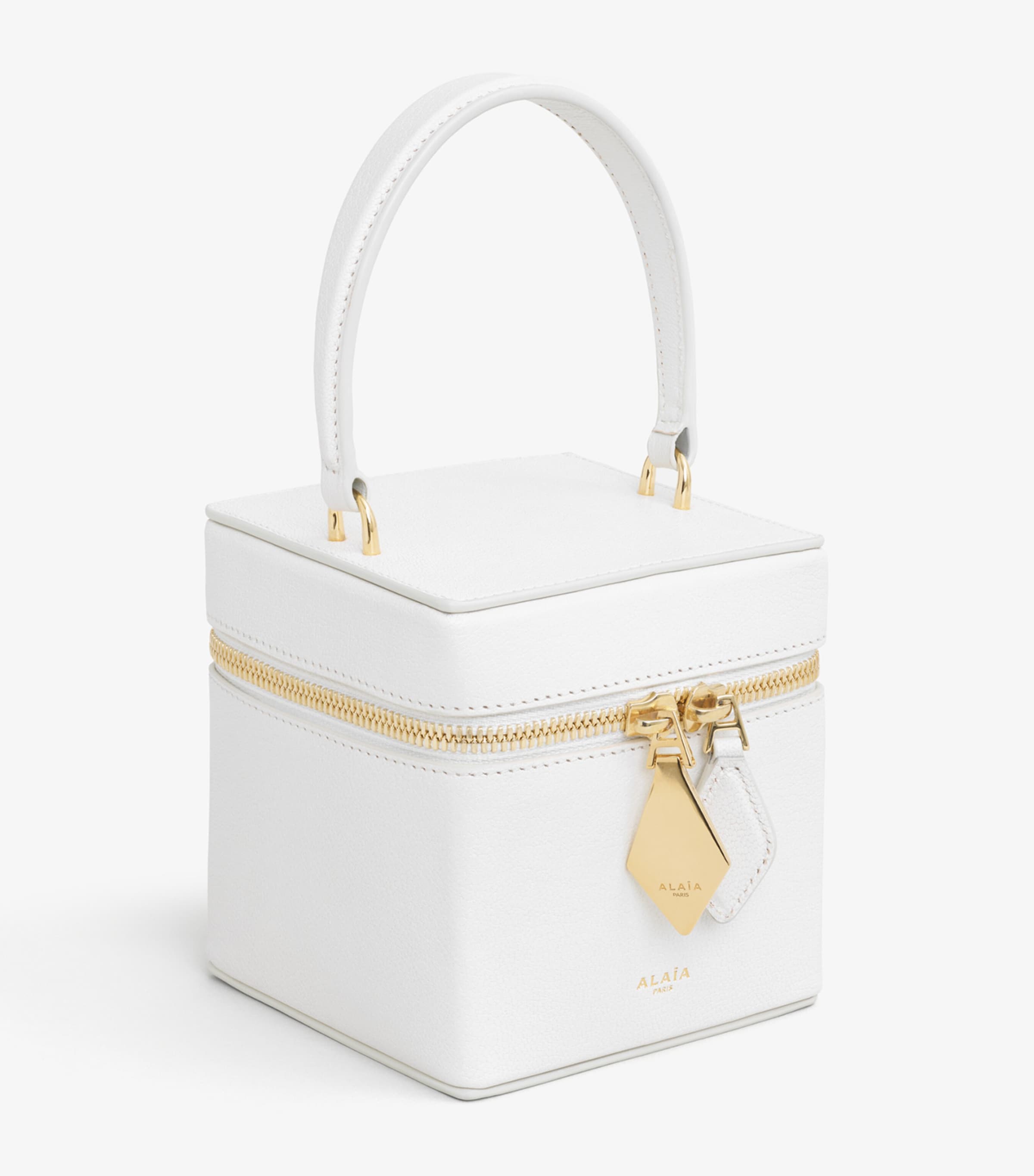 Alaïa Leather Cube Vanity Bag | Harrods UK