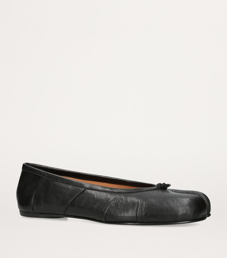 Leather Tabi Ballet Flats BLACK Image 3