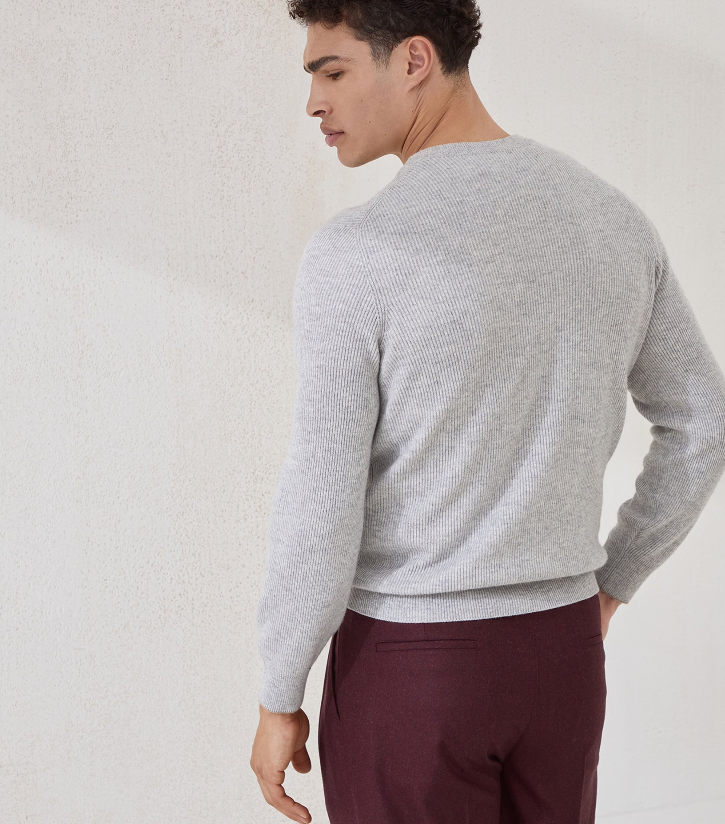 Cashmere Ribbed Sweater CK773 Image 3