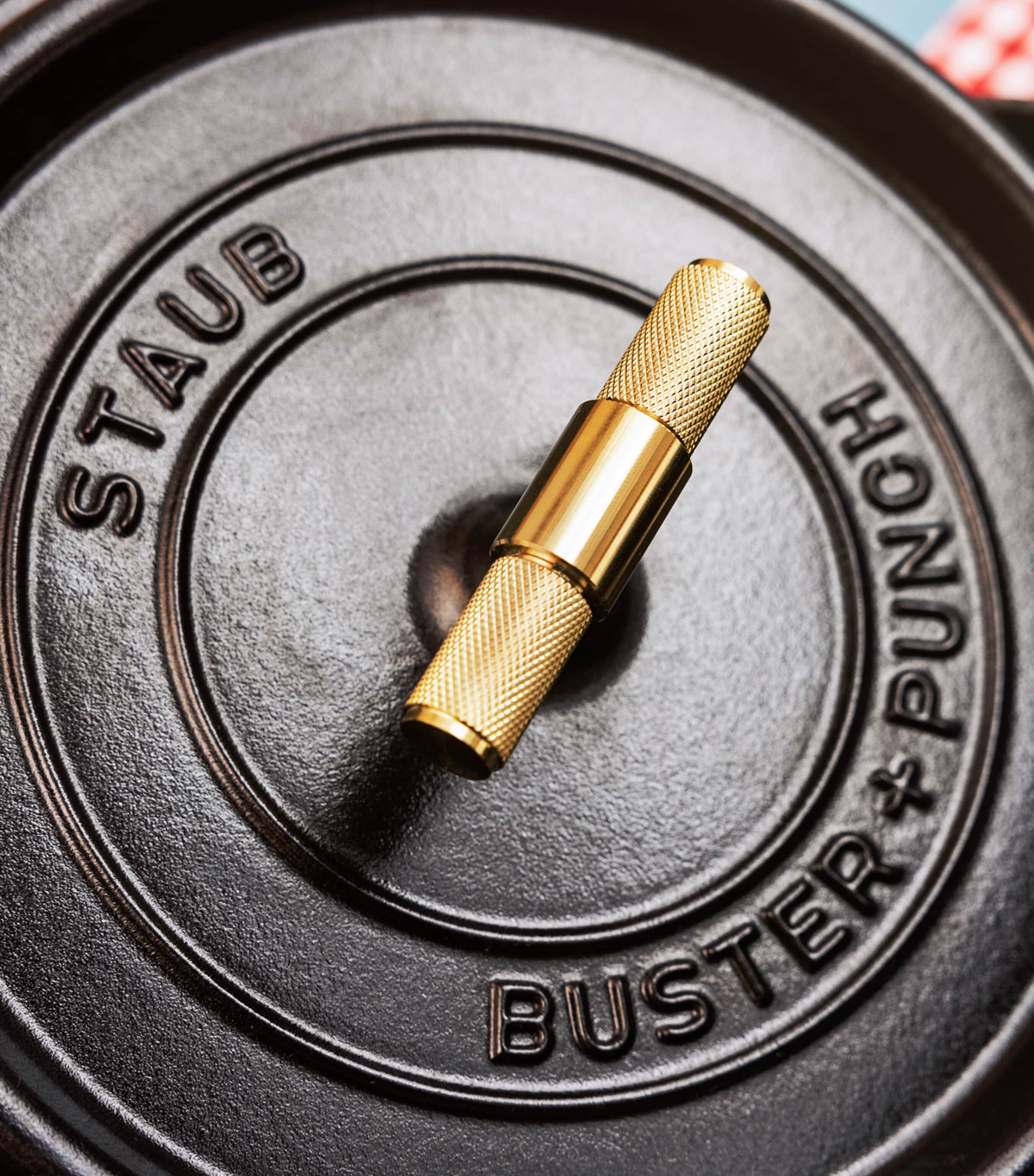 x Buster + Punch Cocotte with Brass Knob (24cm) BLACK Image 5