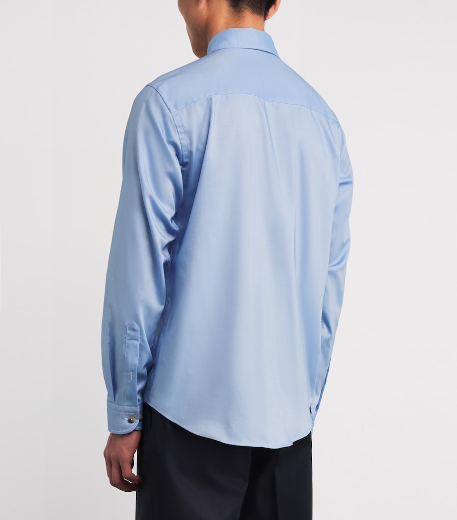 Organic Cotton Oxford Shirt 26 BLUE Image 4