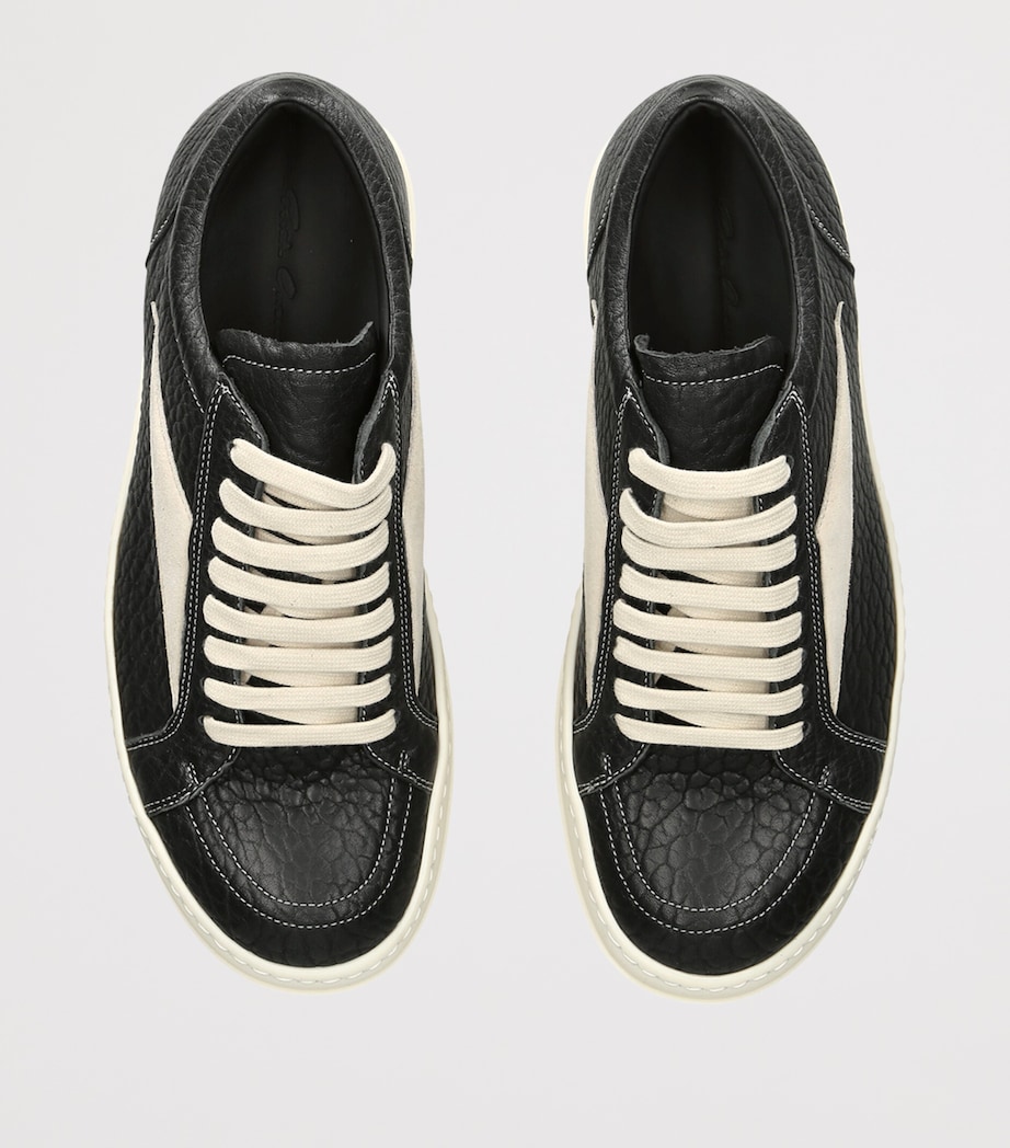 Rick Owens Leather Vintage Sneakers Black Image 3