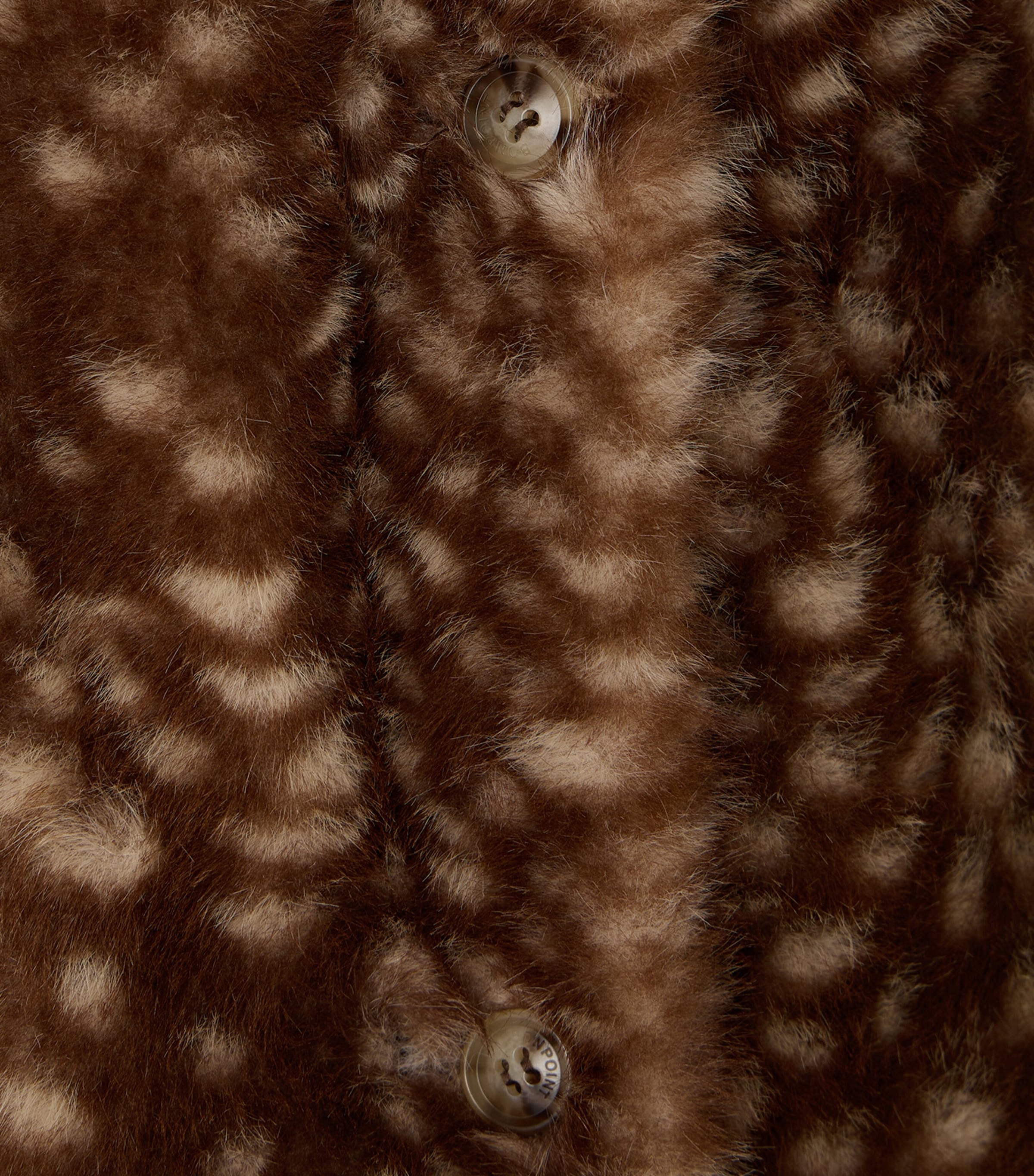Bonpoint Faux Fur Deer Print Coat (4-8 Years) Caramel Image 4