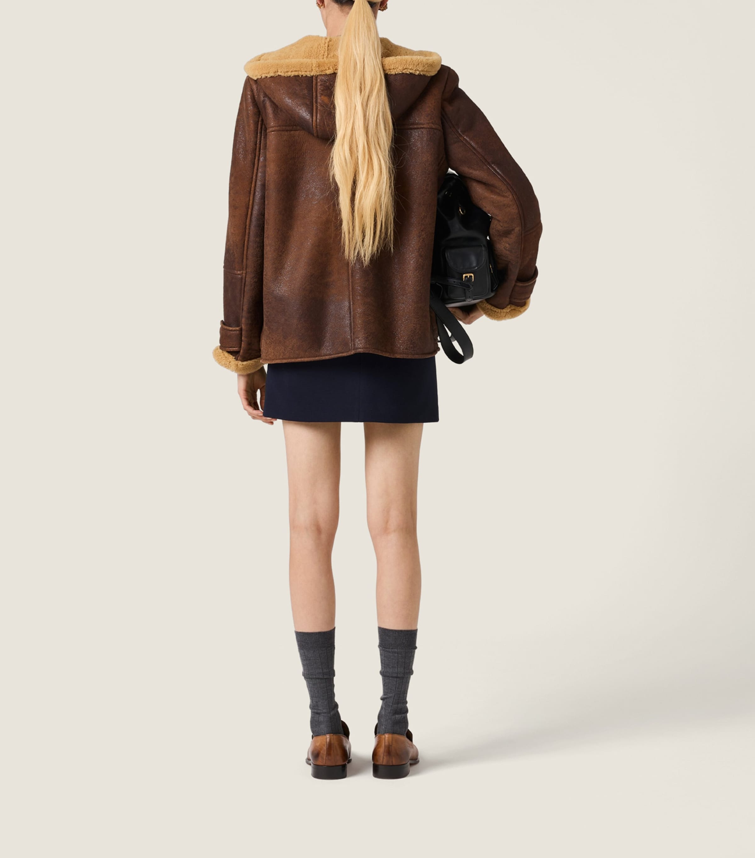 Logo Ribbed Mini Skirt F0008 Image 3