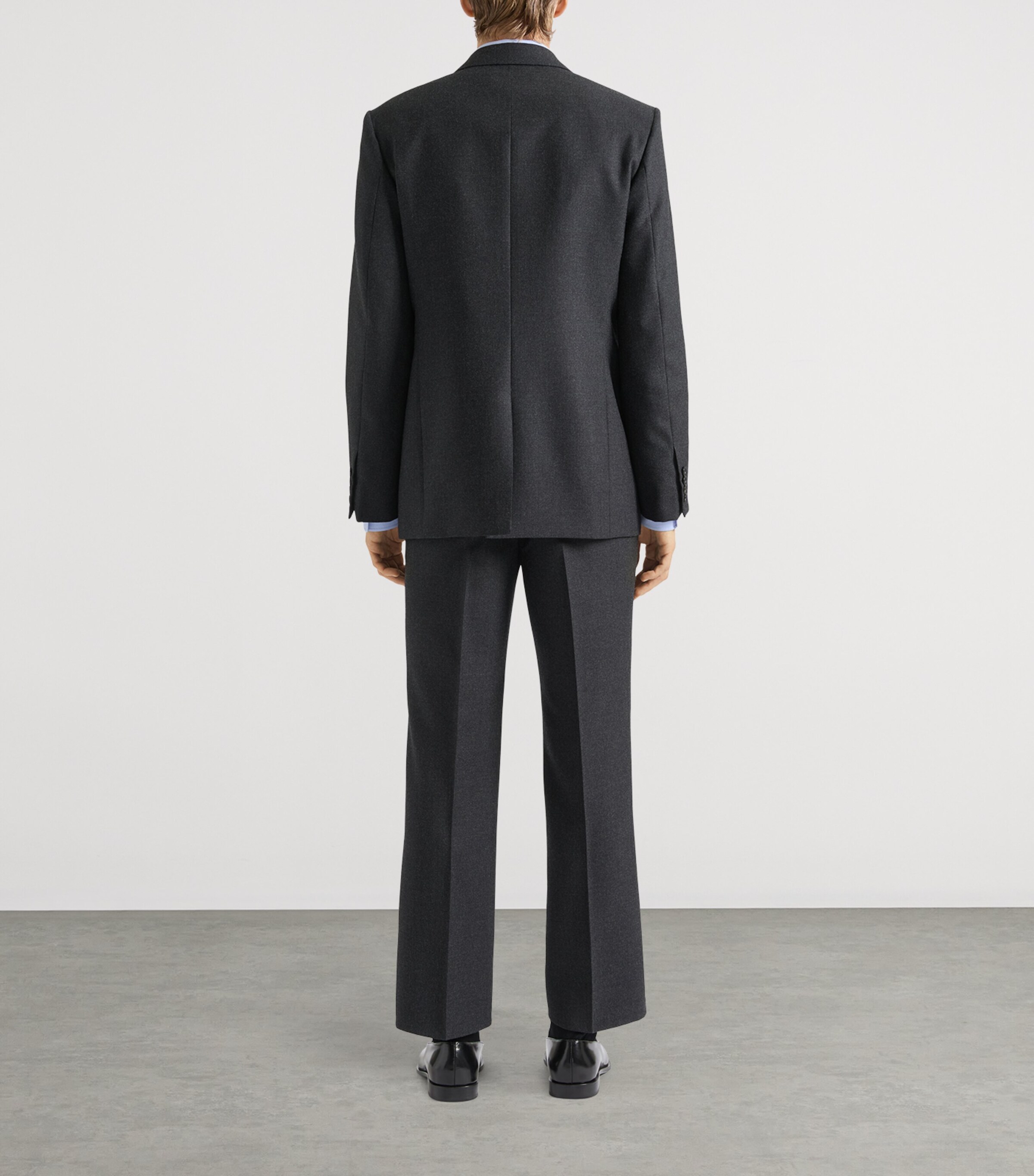 Givenchy Mens Cotton Tailored Trousers Charcoal Image 4