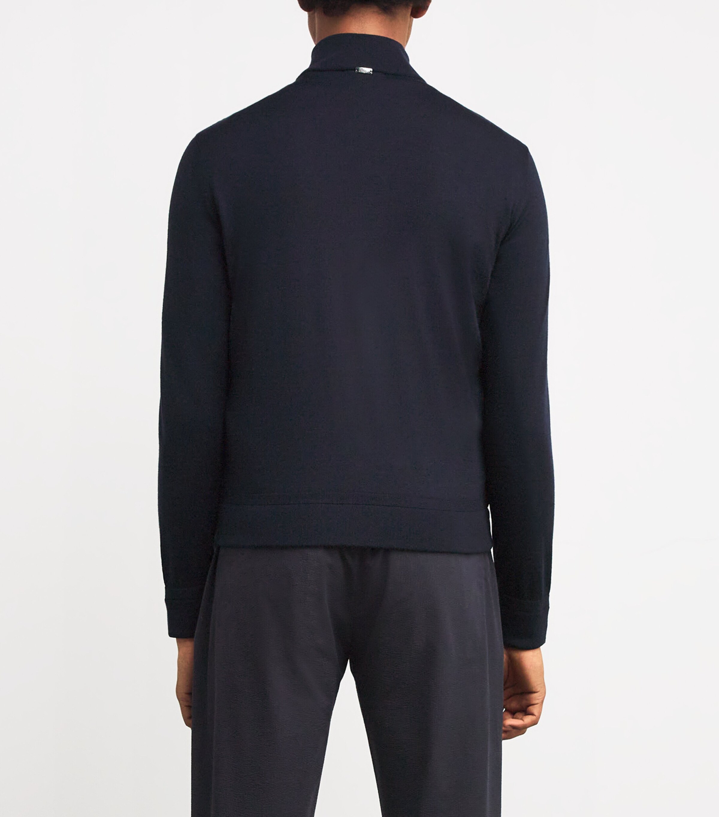 Virgin Wool-Silk Padded Jacket 9280BLU NAVY Image 4