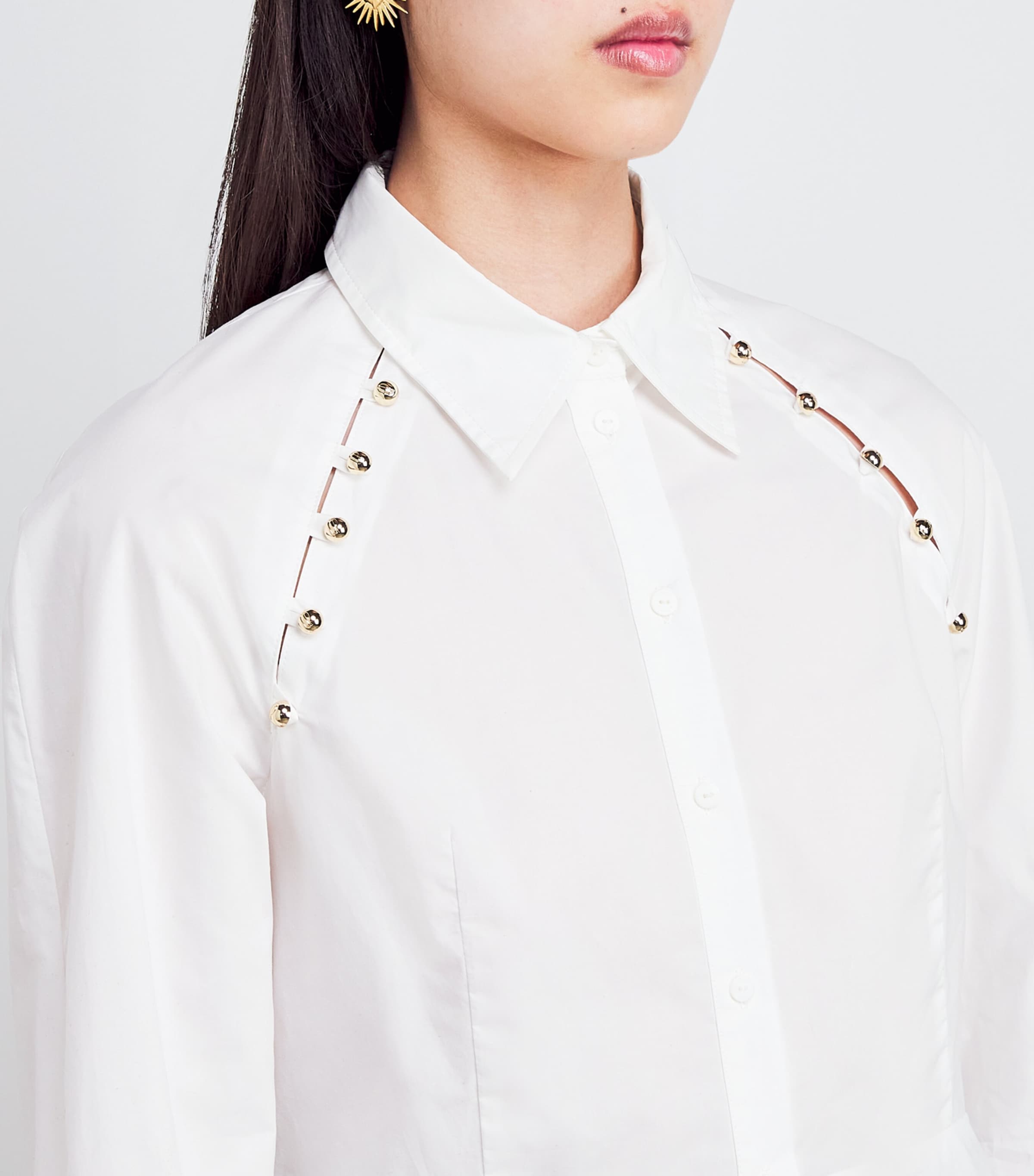 Cotton Poplin Shirt WHITE Image 6