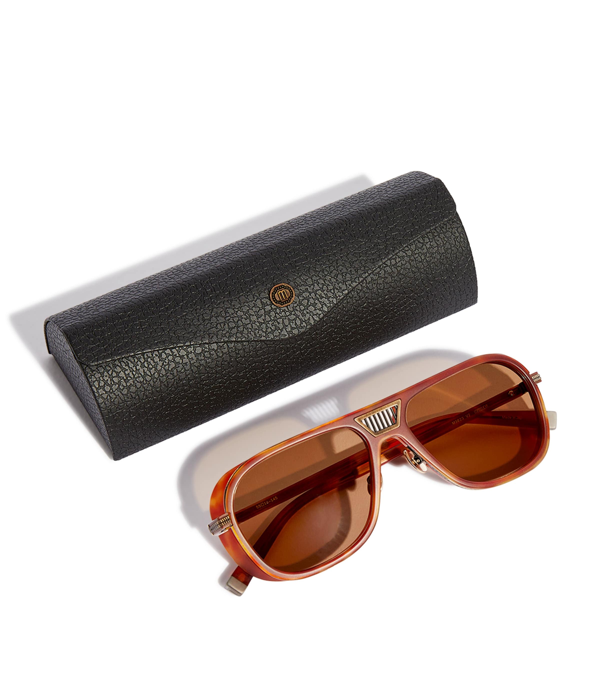 Matsuda Gradient Lens Aviator Sunglasses Antique Gold Mte Dmi Image 3