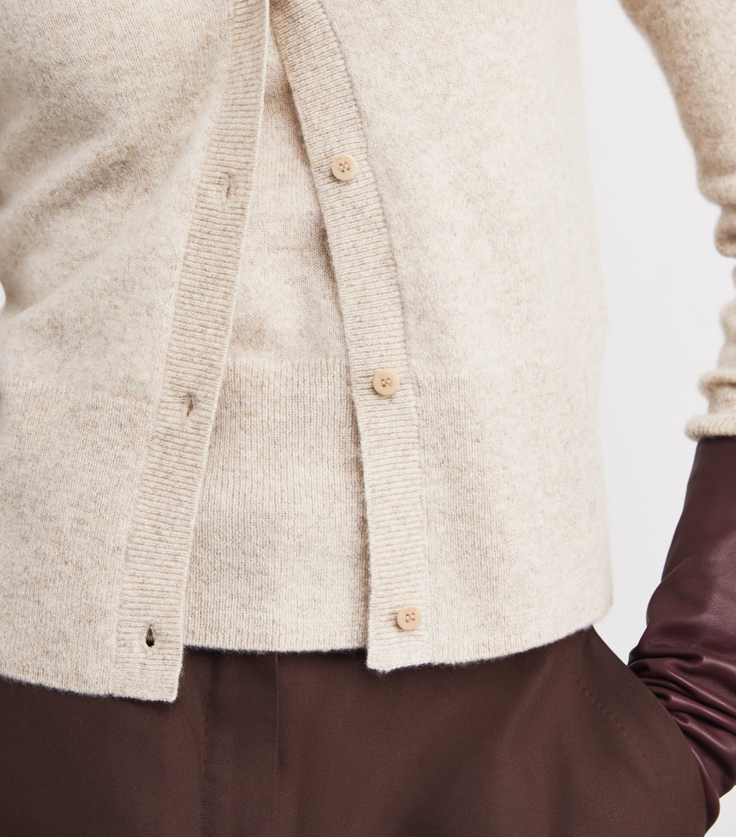 Cashmere Keane Cardigan POWDER Image 6