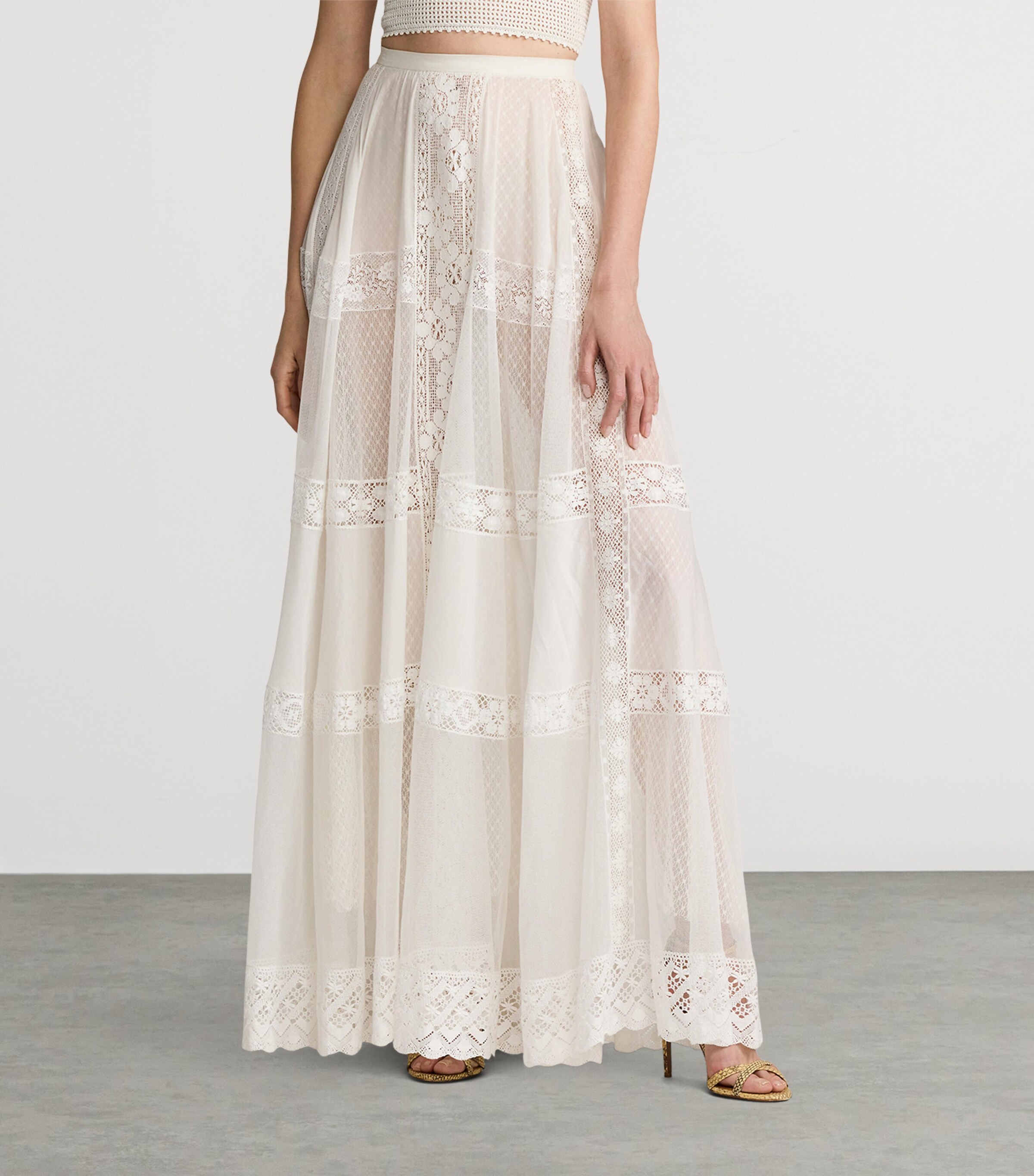 Cotton-Silk Malti Skirt WHITE Image 8