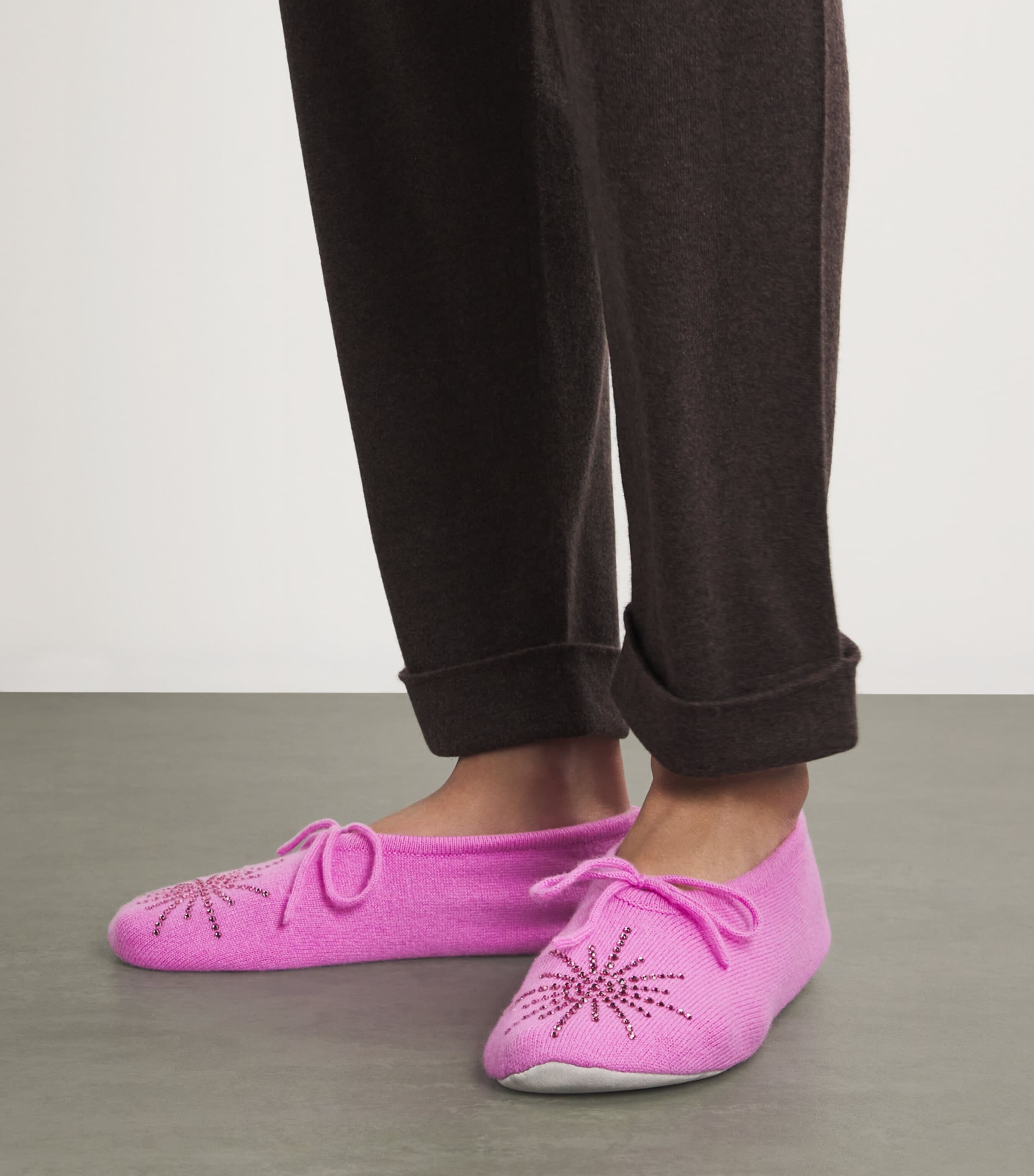 William Sharp Cashmere Crystal Dolly Slippers | Harrods UK