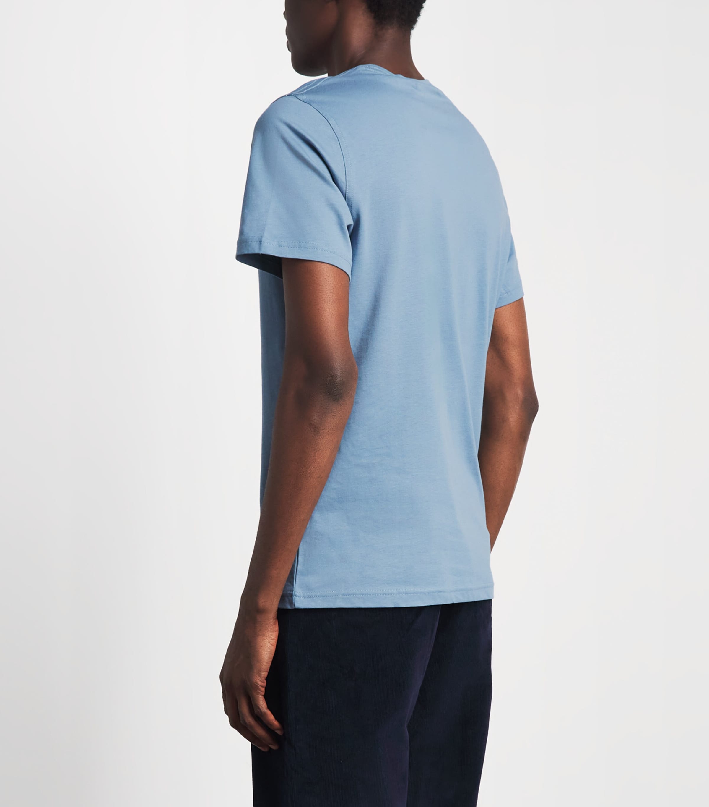 Barbour Mens Cotton Script Graphic T-Shirt Tarn Blue Image 5