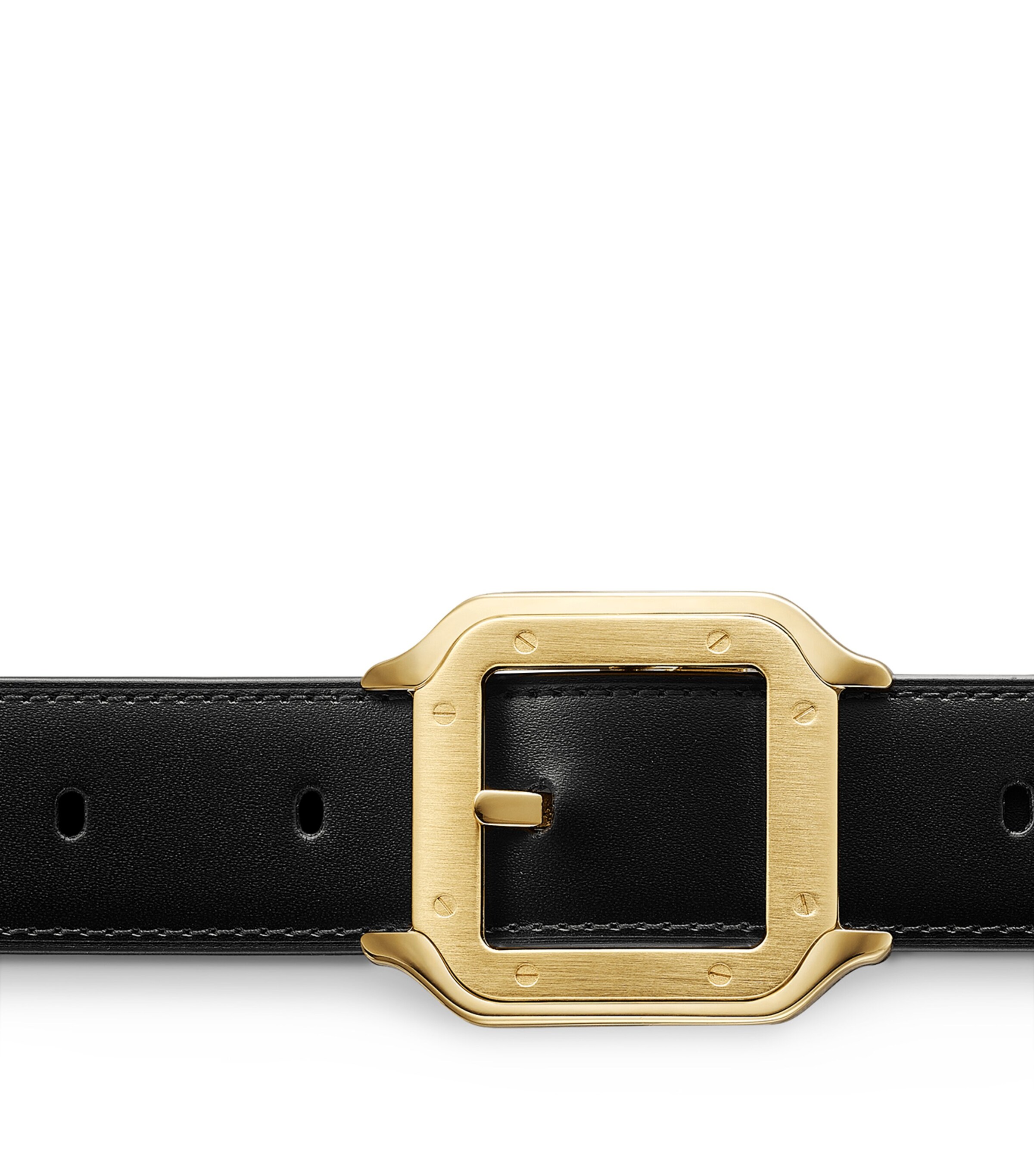 Cartier Leather Reversible Santos de Cartier Belt Black Image 2