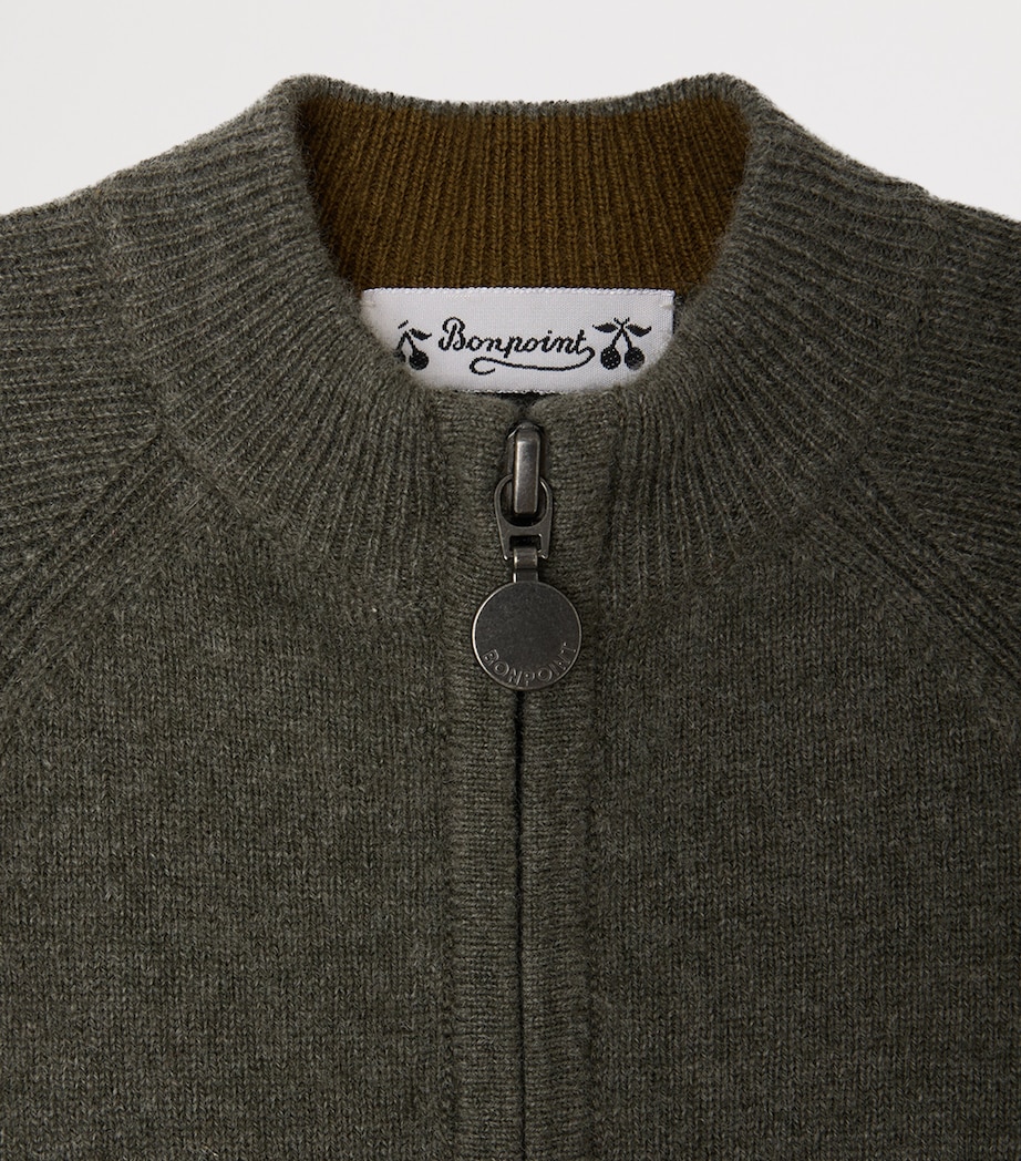 Cashmere Cardigan (6-18 Months) KAKI CLAIR Image 3