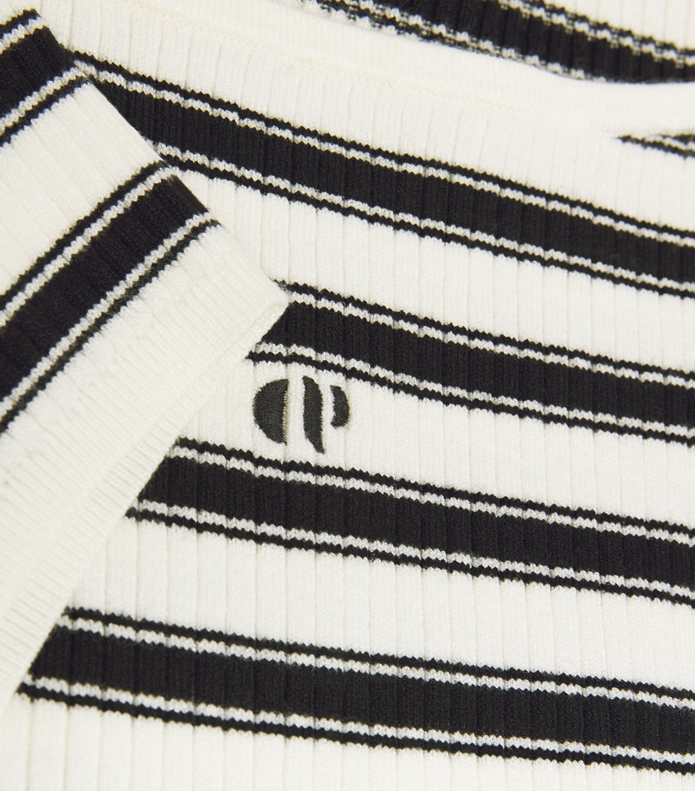 Striped Rib-Knit Top ECRU Image 5