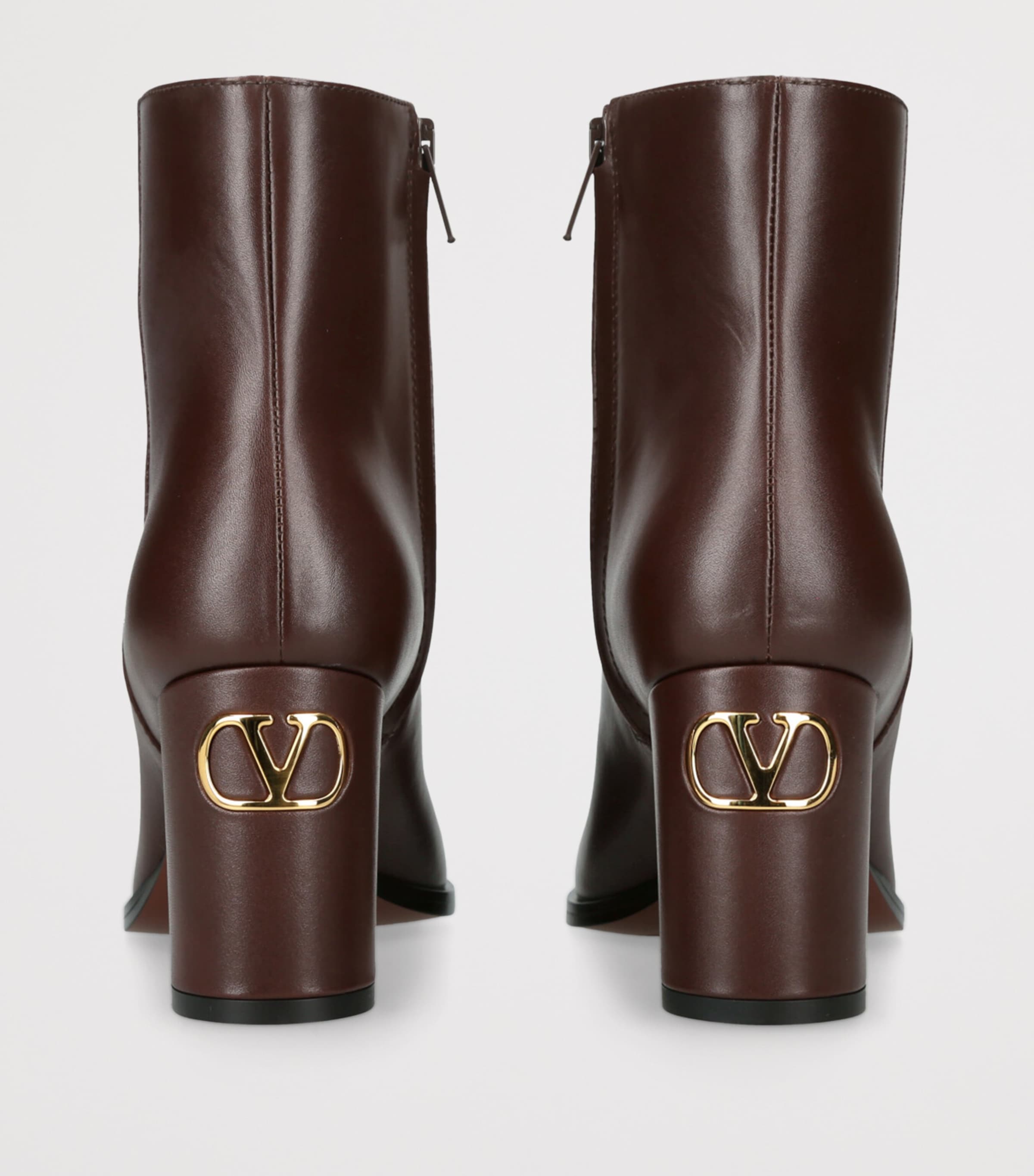 Leather Fawcette Ankle Boots 75 DARK BROWN Image 2