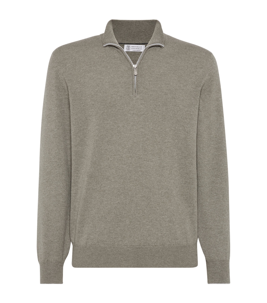 Cashmere Quarter-Zip Sweater CNZ43 Image 1