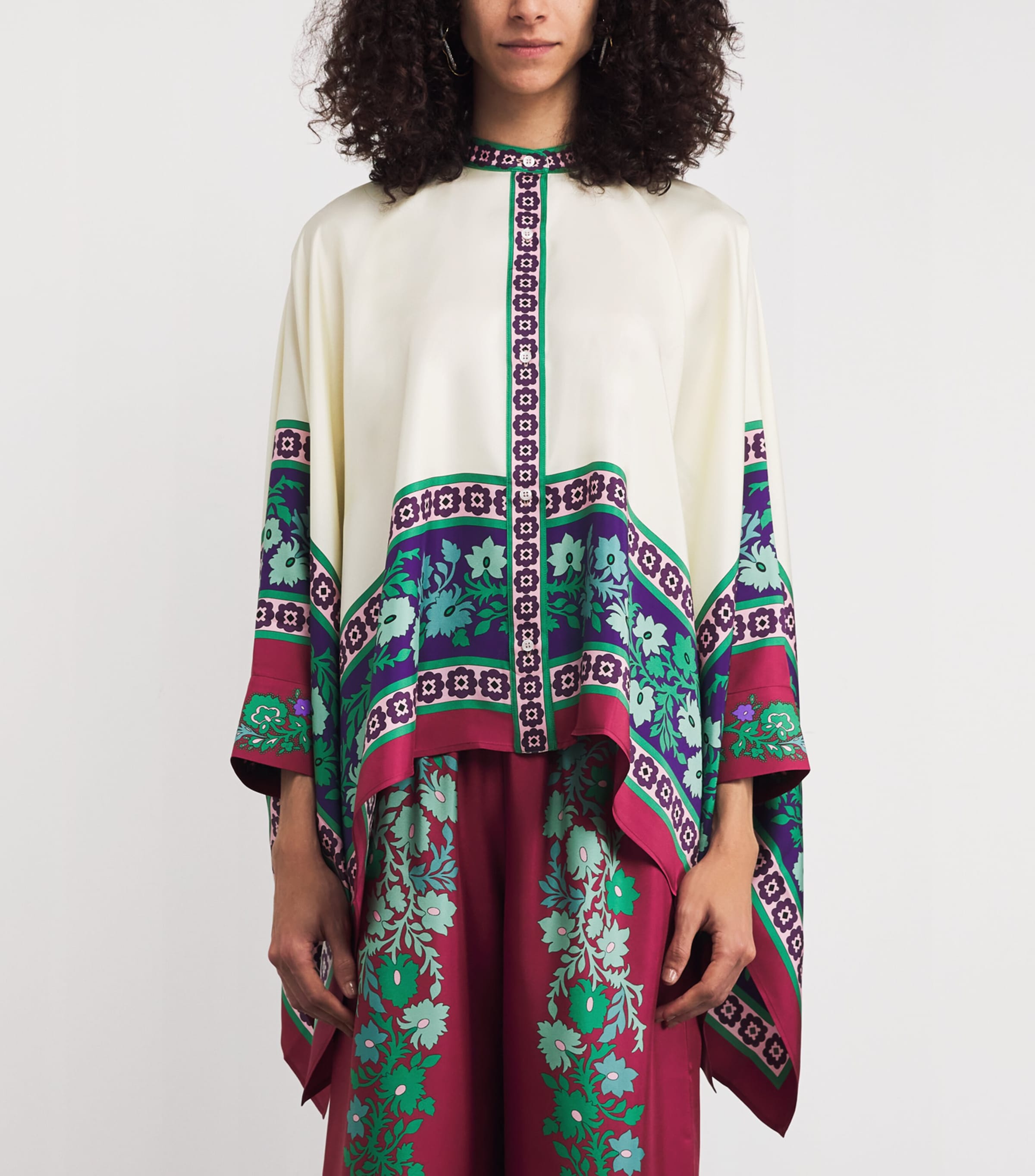 Silk Regalia Print Foulard Shirt RE01REGALIA PLACEE Image 3