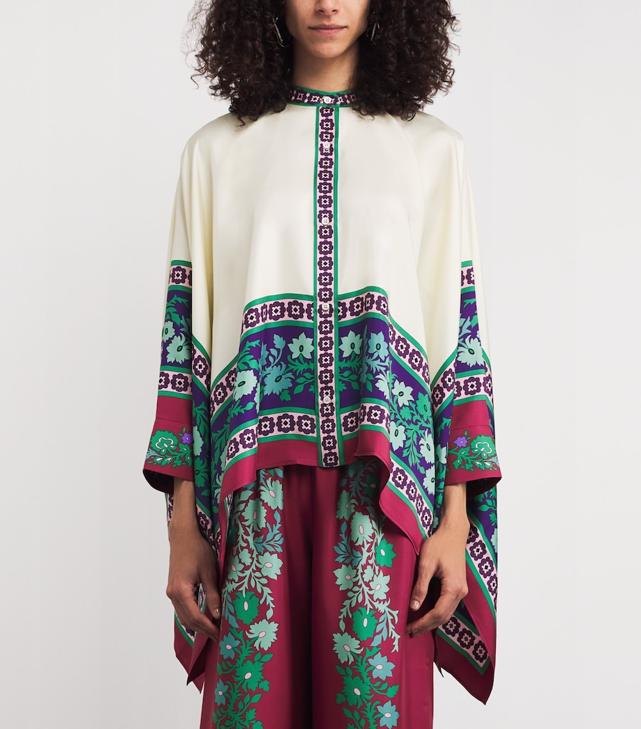 Silk Regalia Print Foulard Shirt RE01REGALIA PLACEE Image 3