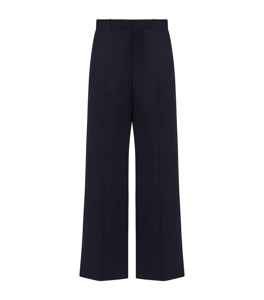 The Row Womens Dender Wool Trousers Dark Navy Image 1