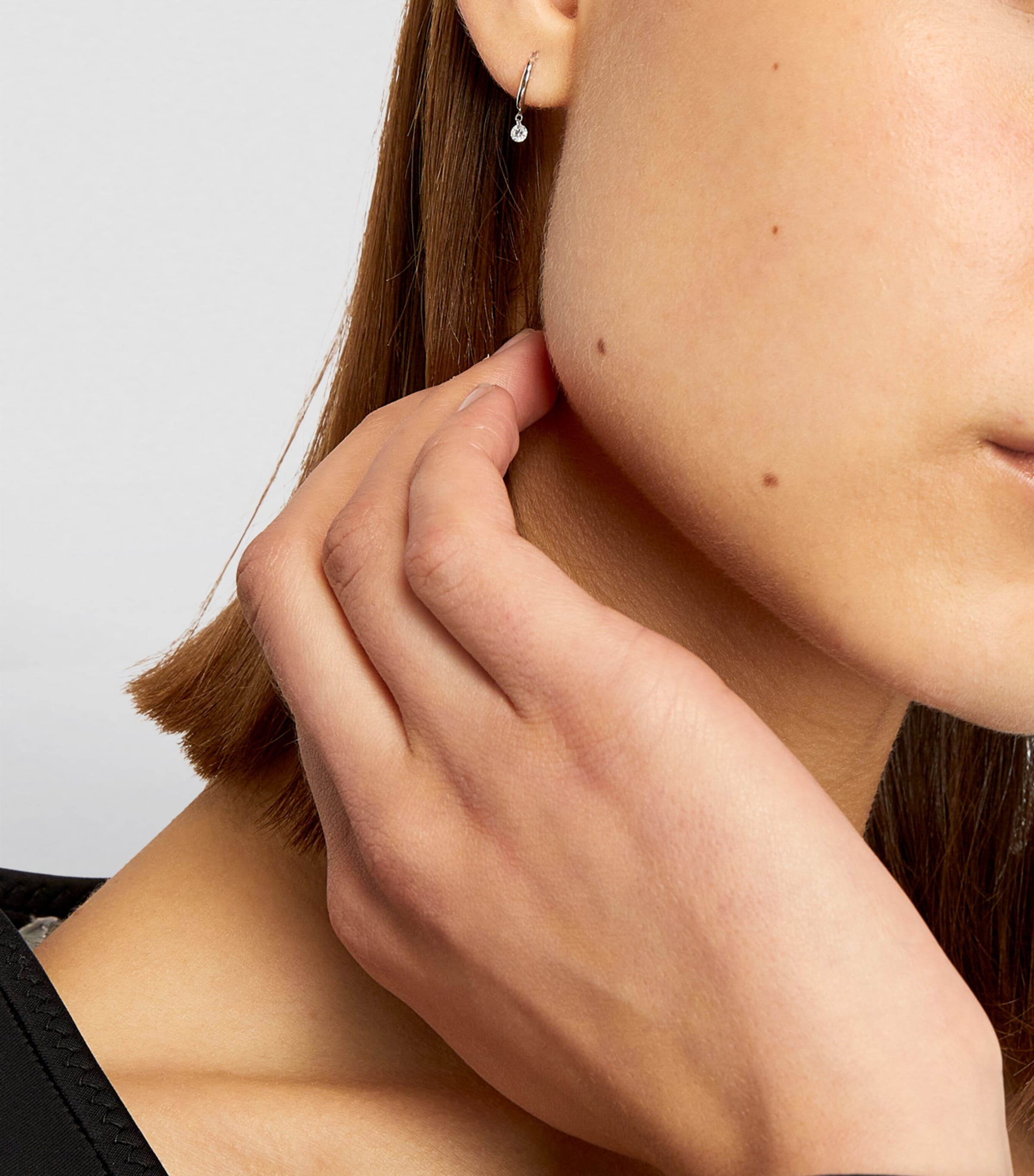 White Gold and Diamond Danaé Single Earring WHITE GOLD Image 6