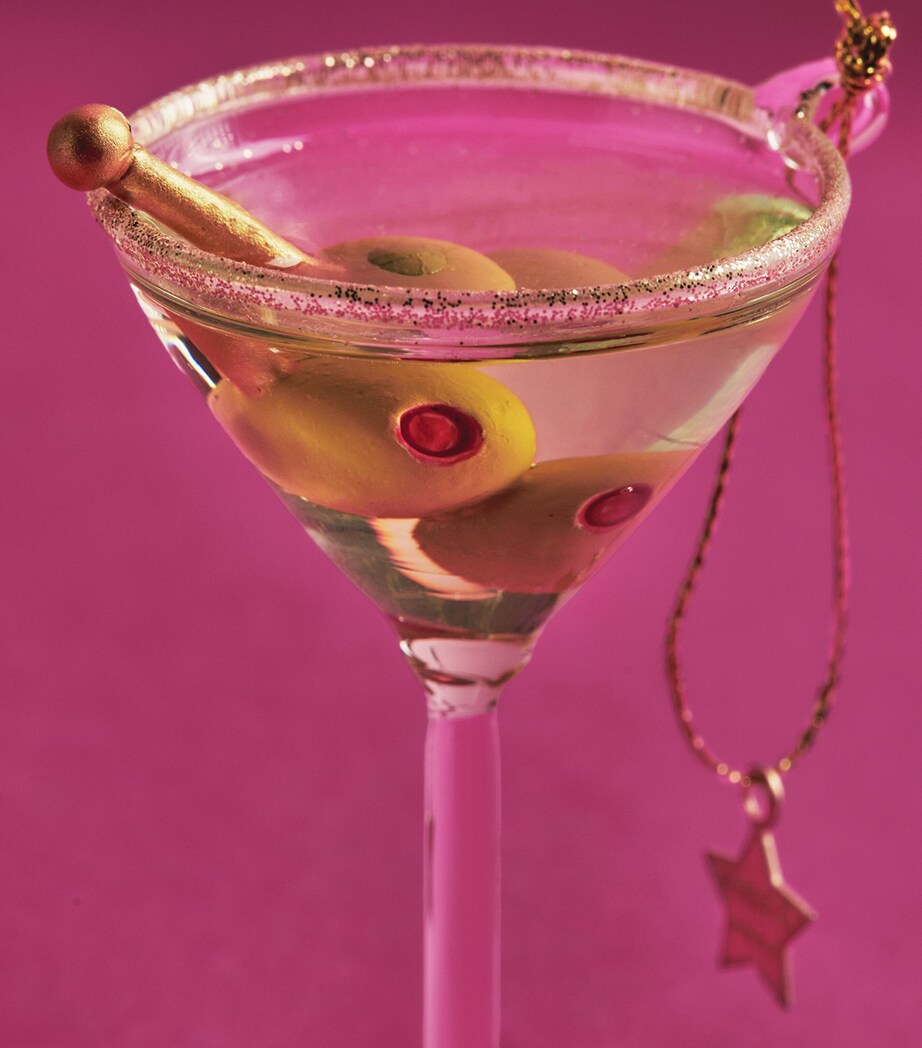Harrods Martini Glass Tree Decoration Green Image 2