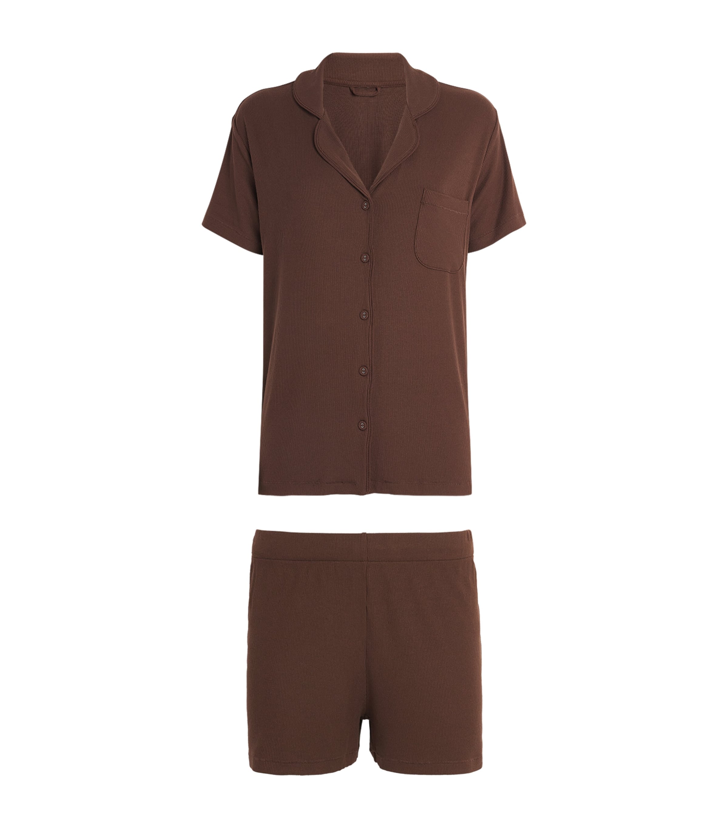 Skims Womens Soft Lounge Short Pyjamas Cocoa Image 1