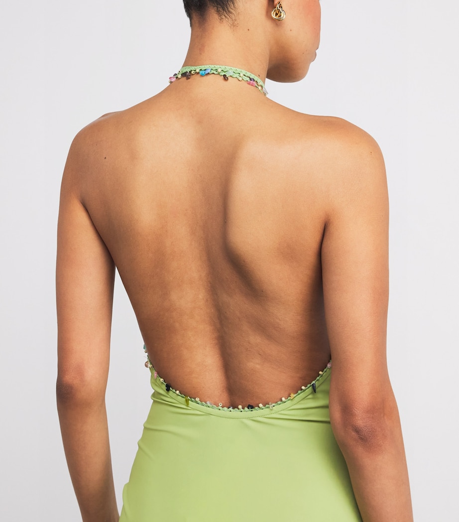 Embellished Beach Quartz Maxi Dress FRESH LIME Image 6