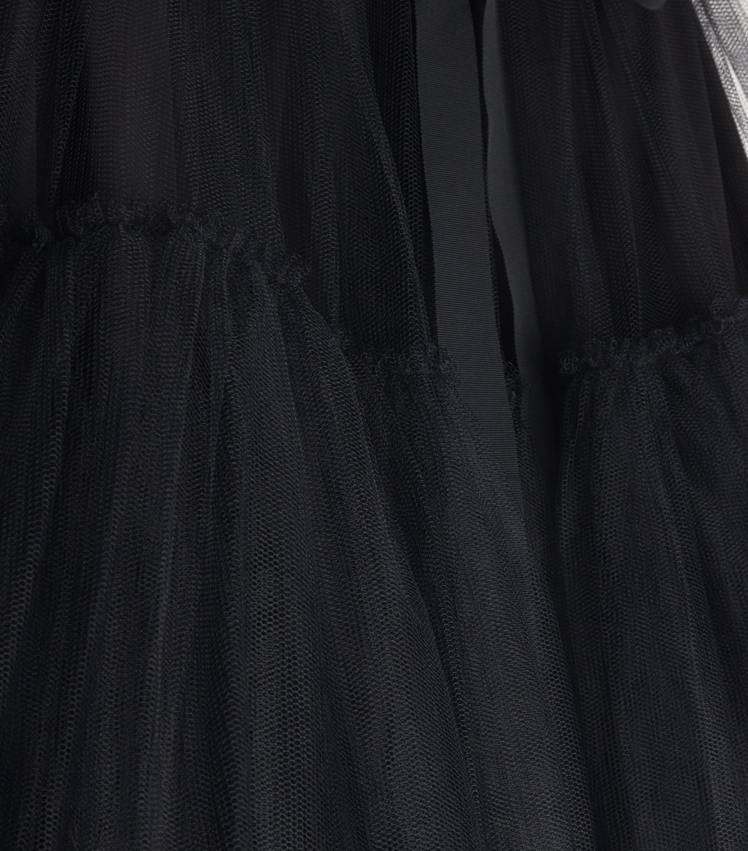 Tulle Midi Skirt BLACK Image 5