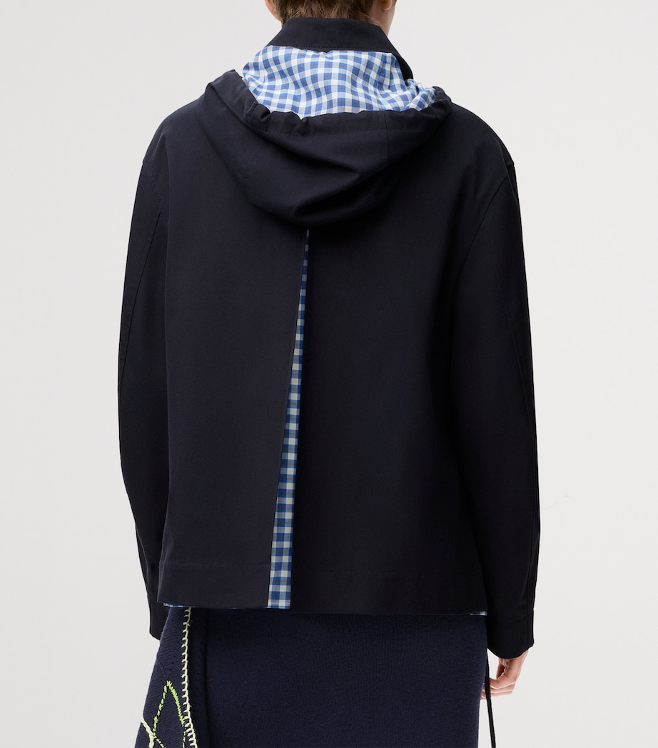 Hooded Bomber Jacket DARK NAVY Image 4