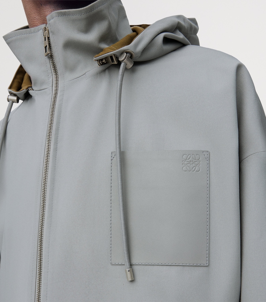 Cotton Hooded Jacket LIGHT GREY Image 5