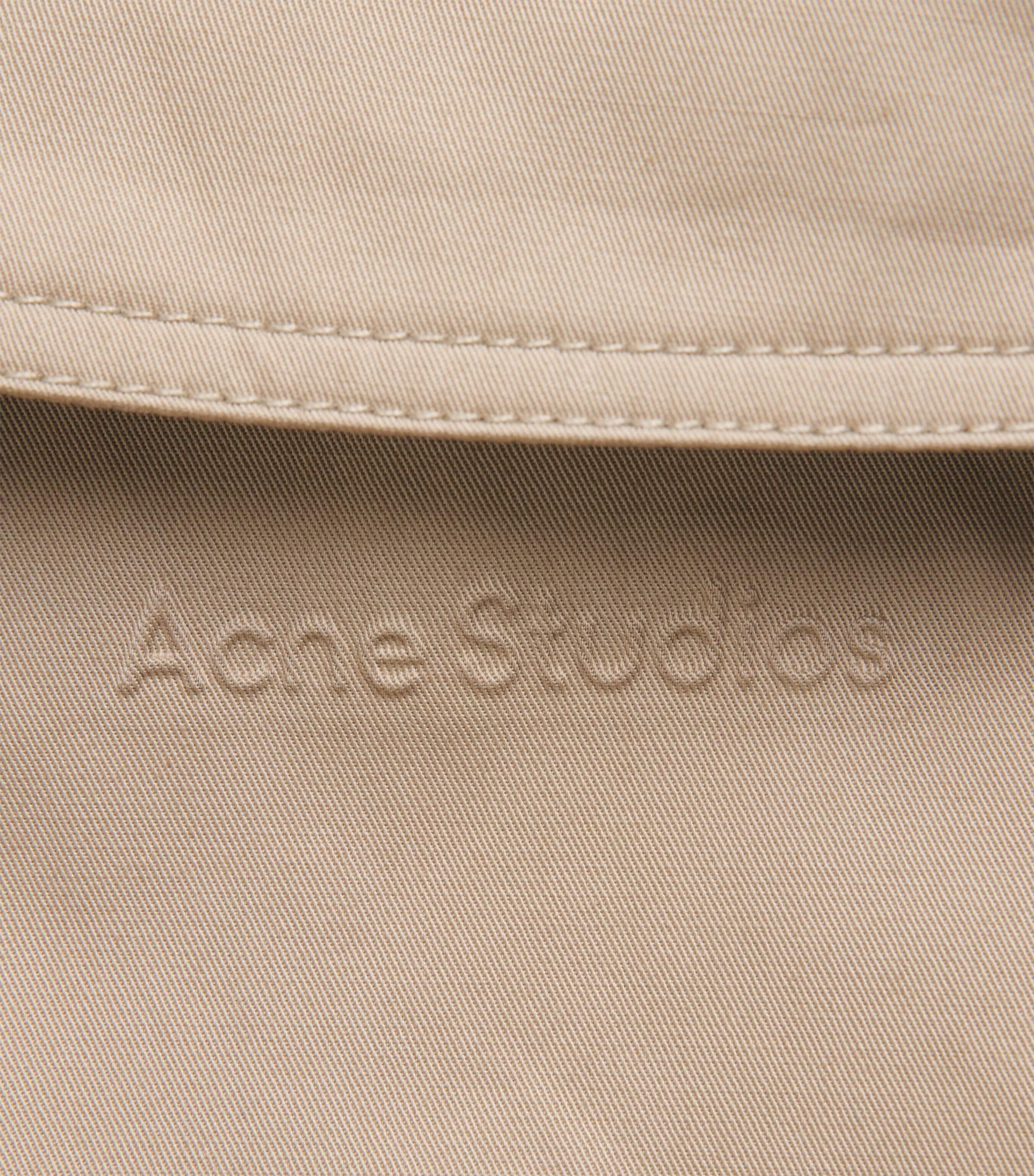 Acne Studios Womens Cotton Cropped Trench Coat Pale Beige Image 6