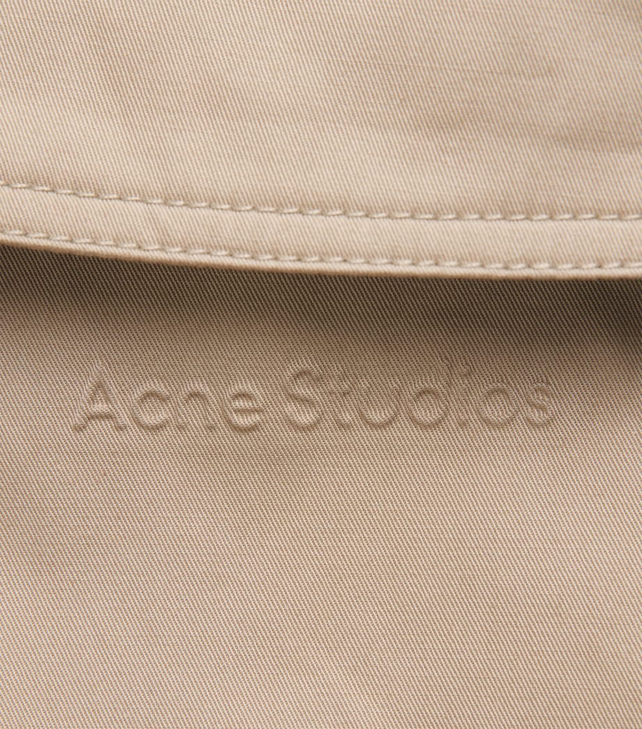 Acne Studios Womens Cotton Cropped Trench Coat Pale Beige Image 6