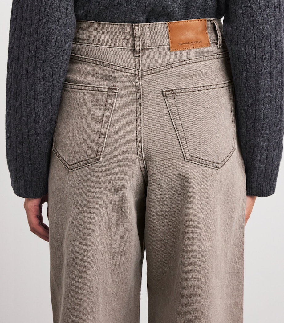Wide-Leg Jeans GREY BEIGE Image 6