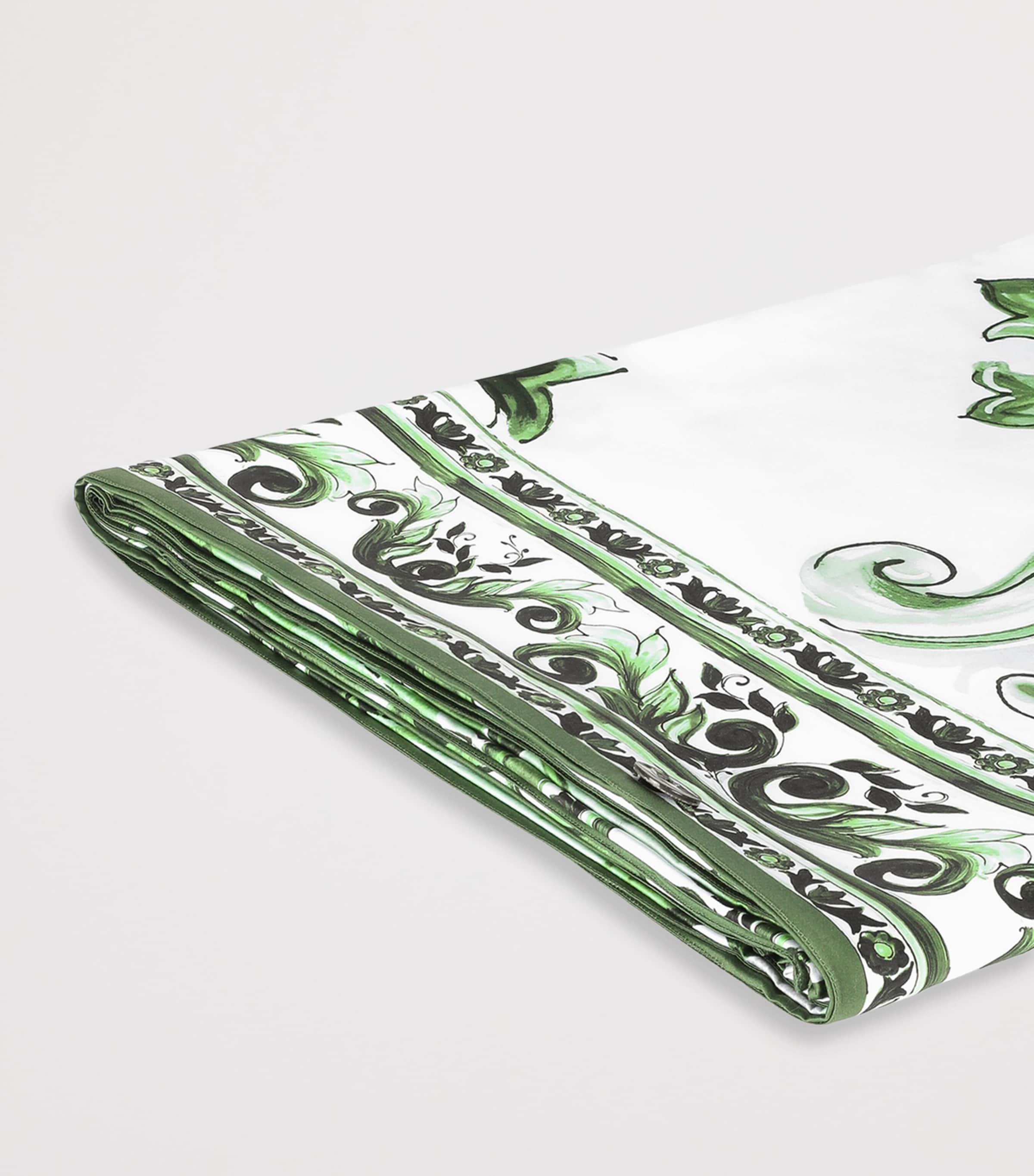 Cotton Majolica King Duvet Cover (260cm x 220cm) UV011-MAIOLICA VERDE Image 4