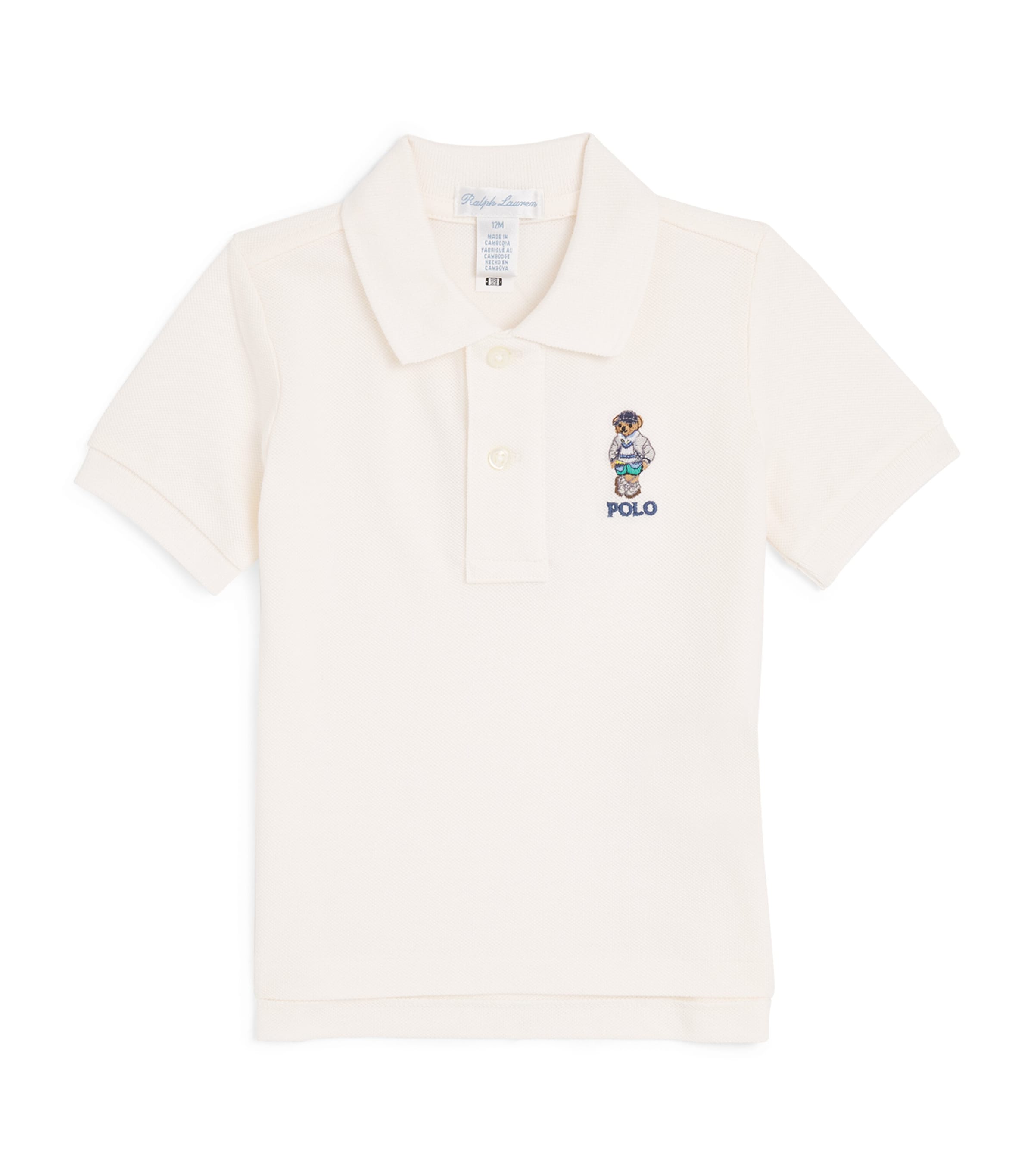 Ralph Lauren Polo Bear Polo Shirt In White