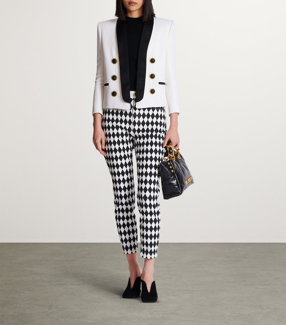 Wool Cropped Blazer GAB BLANC/NOIR Image 3