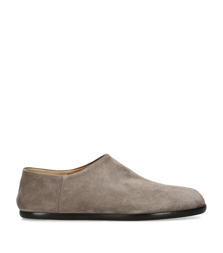Maison Margiela Suede Tabi Babouche Mules Taupe Image 1