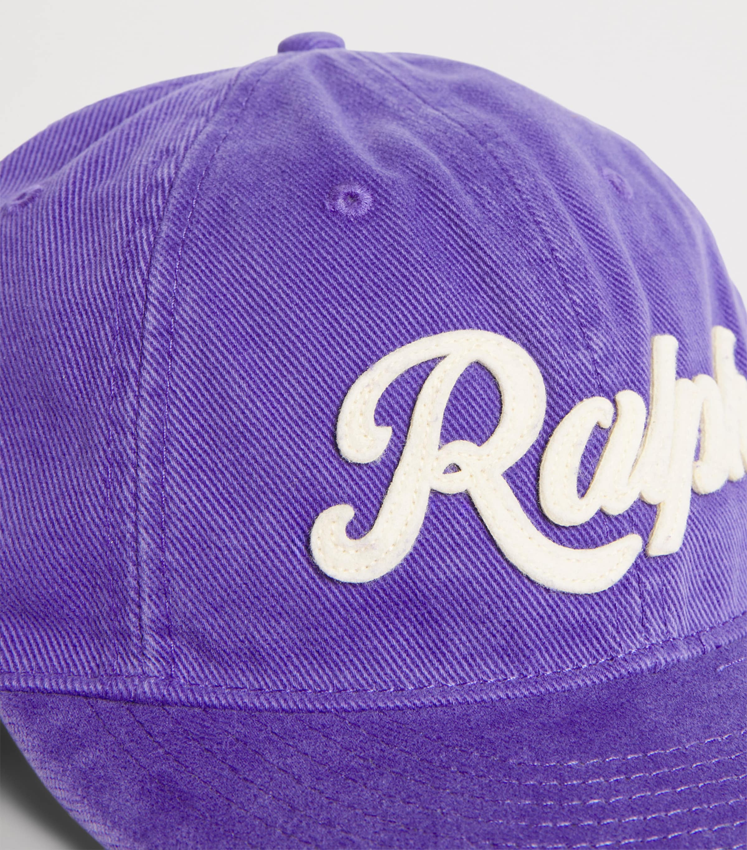 Polo Ralph Lauren Cotton Twill Felt Logo Baseball Cap Purple Cactus Image 4