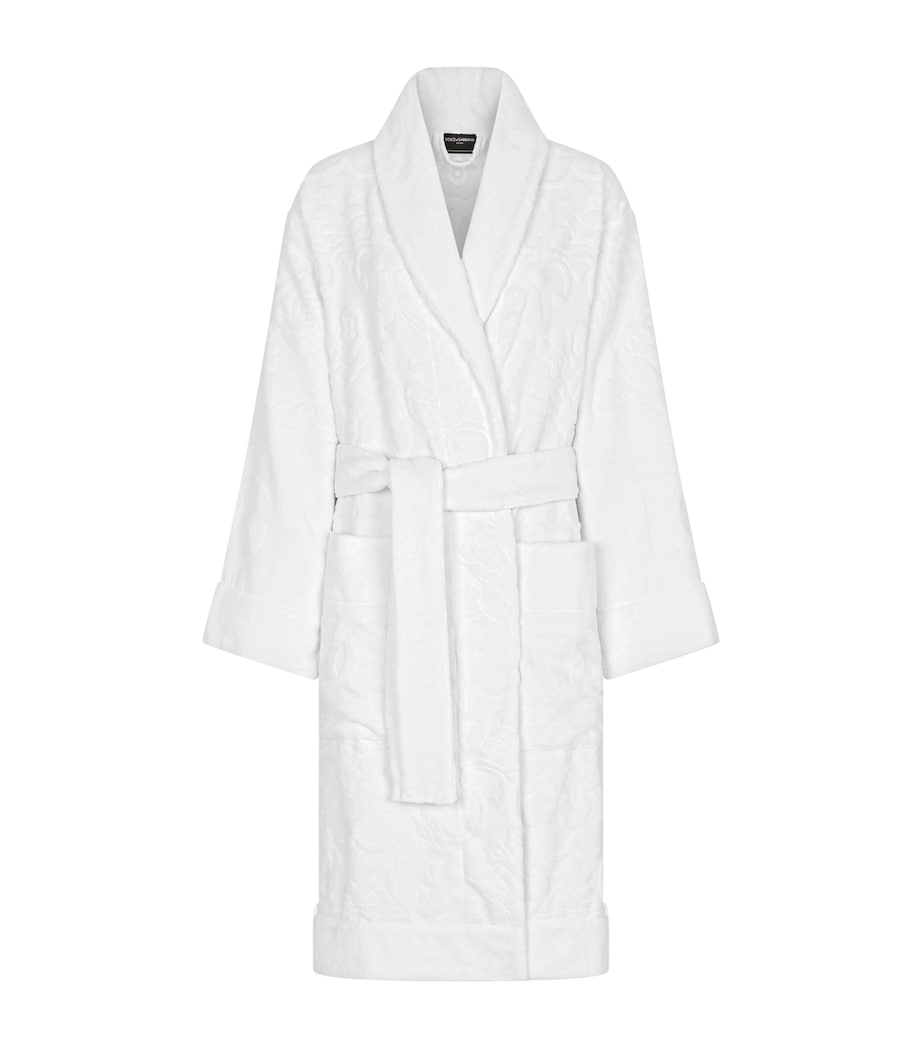Terry Cotton DG Logo Robe U0011 BIANCO Image 1