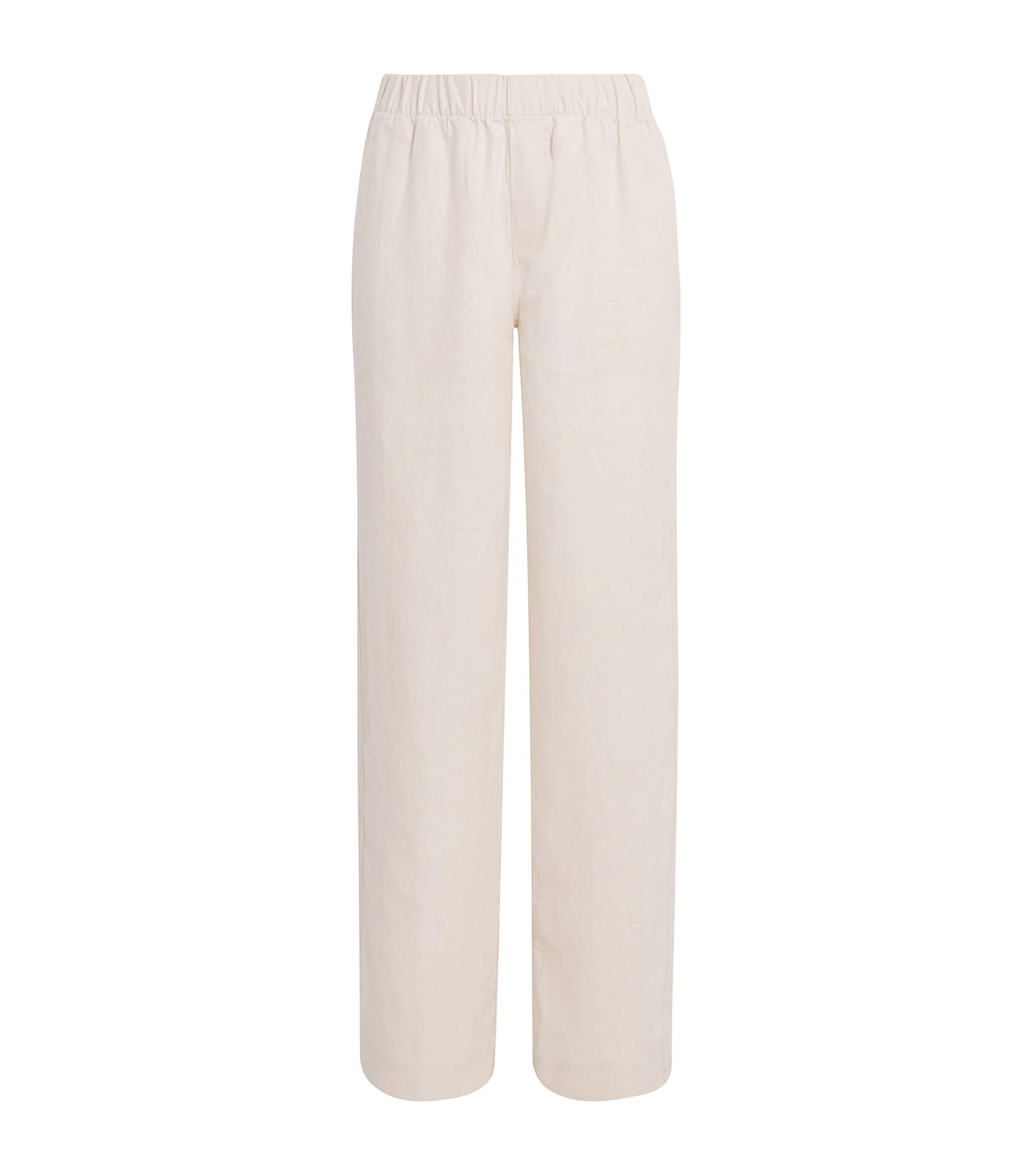 With Nothing Underneath Hemp The Palazzo Trousers In Neutral