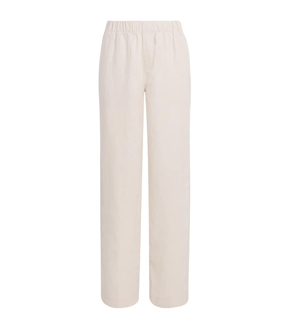 With Nothing Underneath Womens Hemp The Palazzo Trousers Parchment Image 1