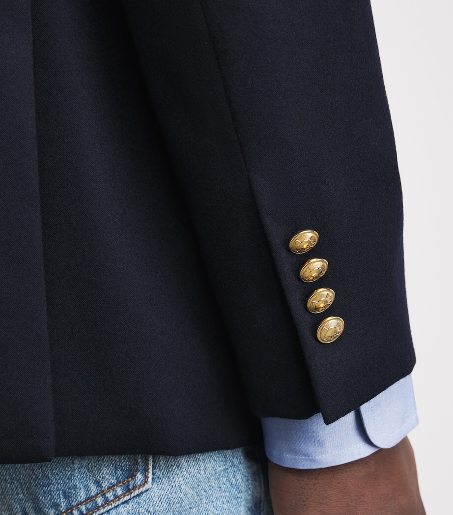 Wool Doeskin Blazer NAVY Image 6